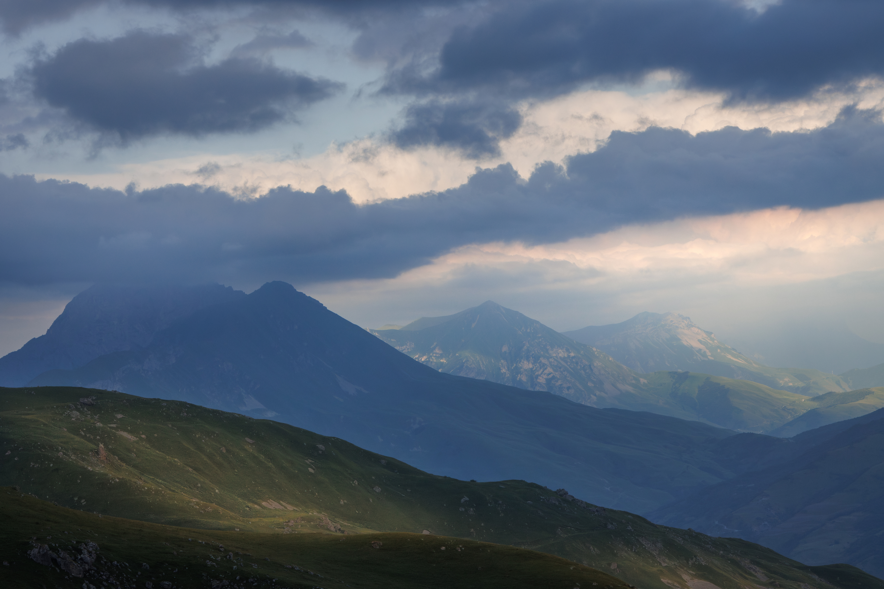 горы облака перспектива пятна свет, Светлана Холодняк