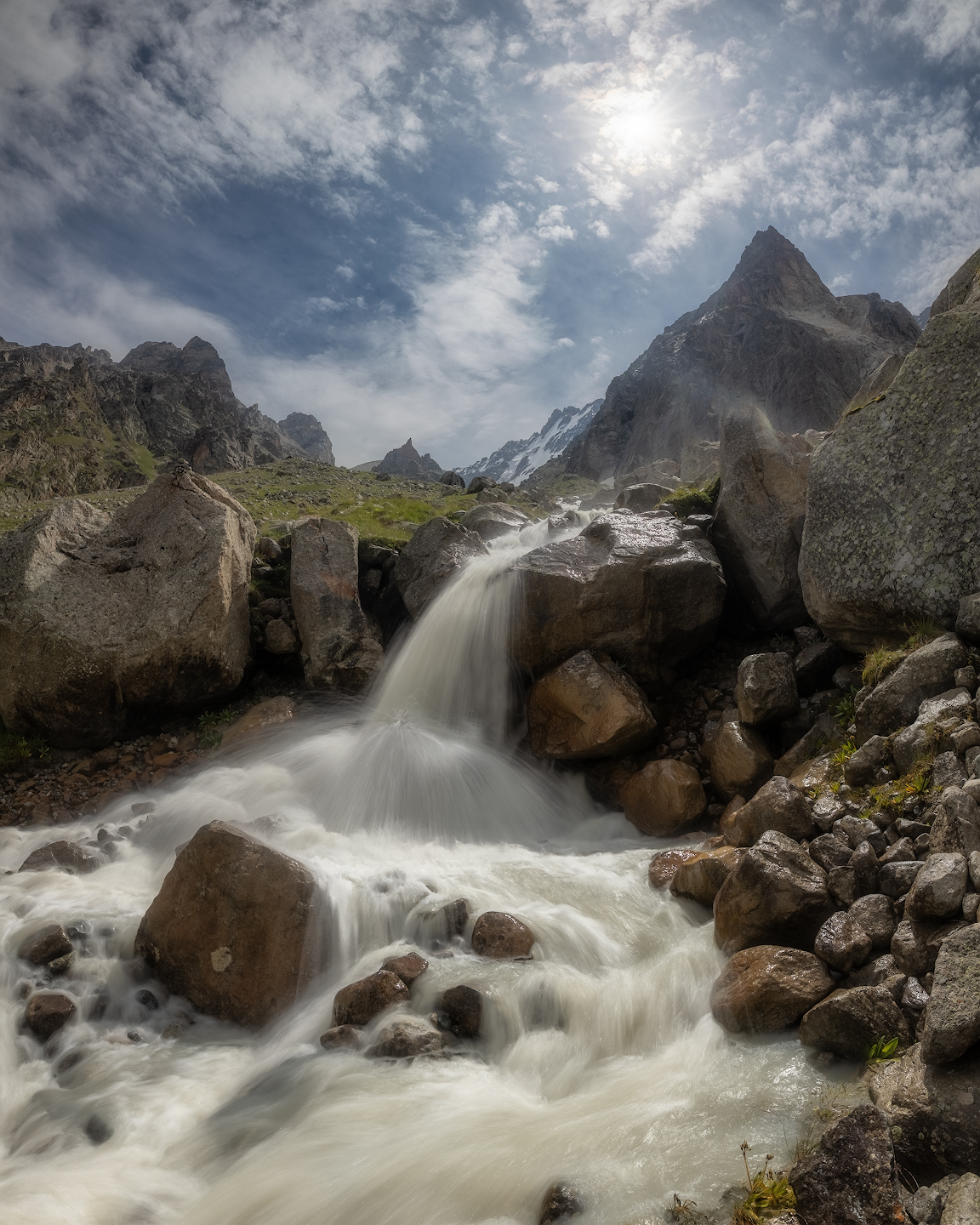 горы, кавказ, безенги, водопад, Марголин Алексей