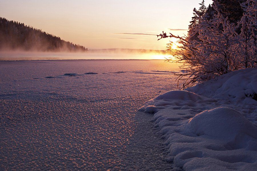 природа,север,зима,закат,пейзаж, Алексей Сафаров