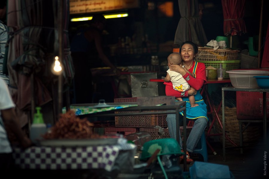 тайланд, рынок, ребенок, семья, азия, Валерий Кочергин