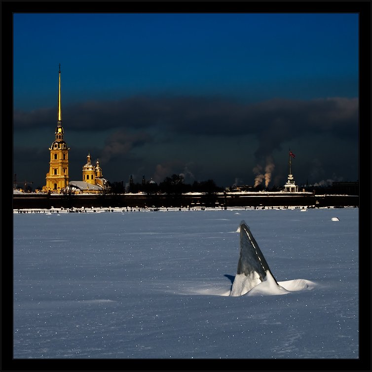 петербург, центр, петропавловка, нева, лед, зима, акула, Kirill Shapovalov
