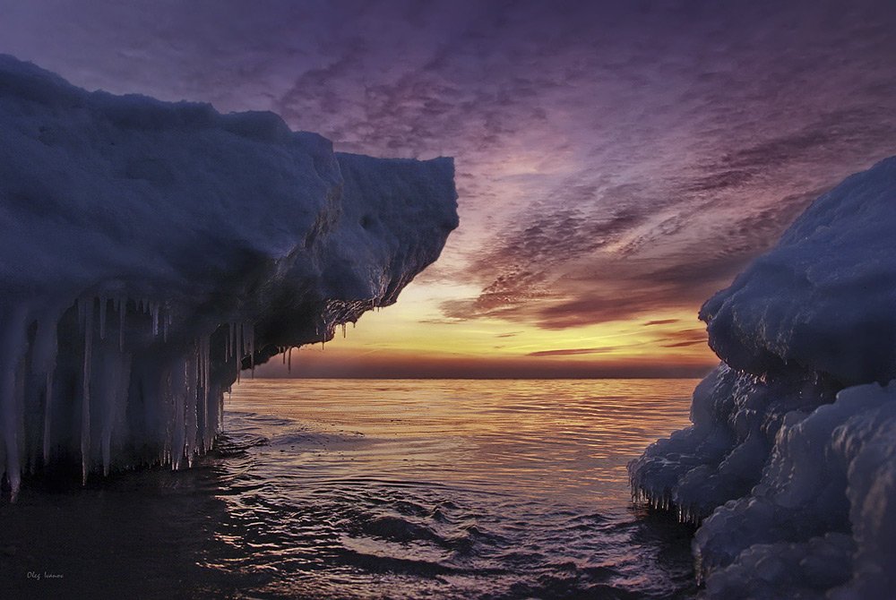 море, лед, зима, балтика, Олег Иванов