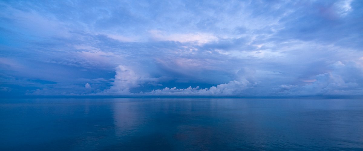 море, закат, синева, Виктор Чистов