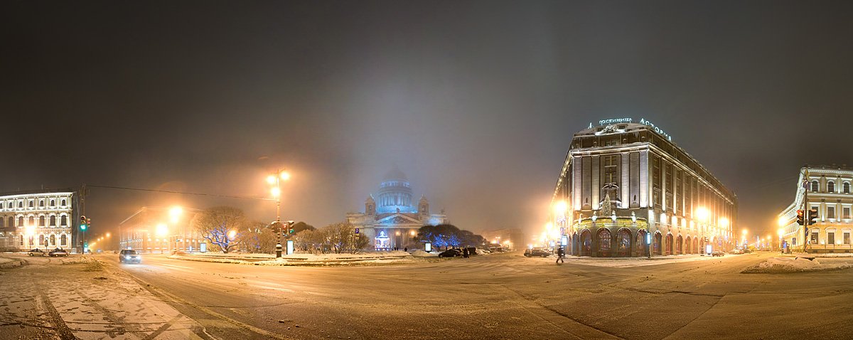 исаакиевская, площадь, туманным, вечером..., 2, Владимир Кириченко (vlkira)