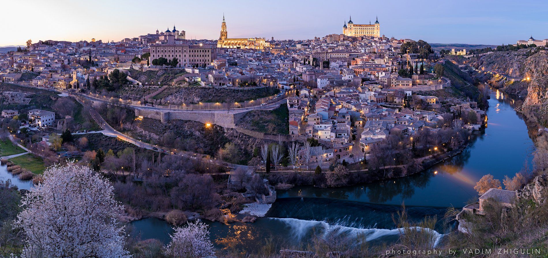 Cityscape, Dusk, Panorama, Spain, Spring, Sunset, Toledo, Вадим Жигулин