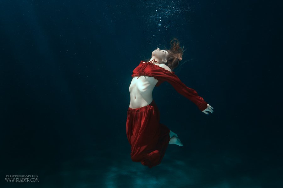 Underwater,  girl, ocean, Петр Кладык