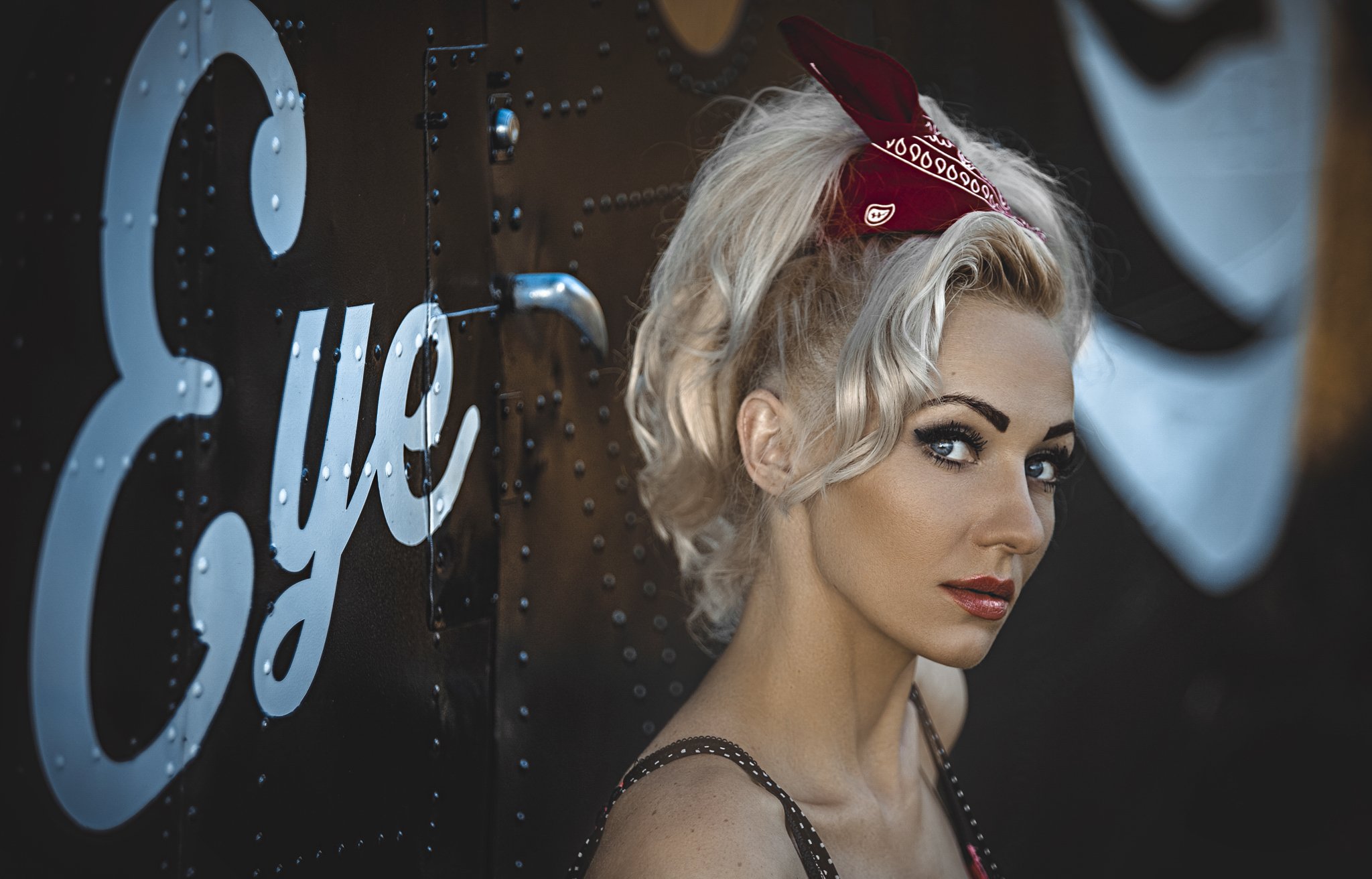 Model, Pin up, Plane, Polish, Portrait, Woman, Damian Piorko