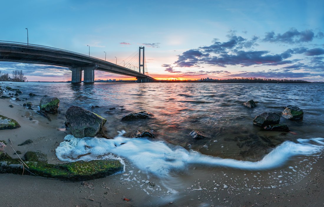 canon, canon70d, kiev, ukraine, landscapes, landscape, bridge, water, sunset, закат, вода, киев, украина, южный, мост, , Дмитрий Шеремет