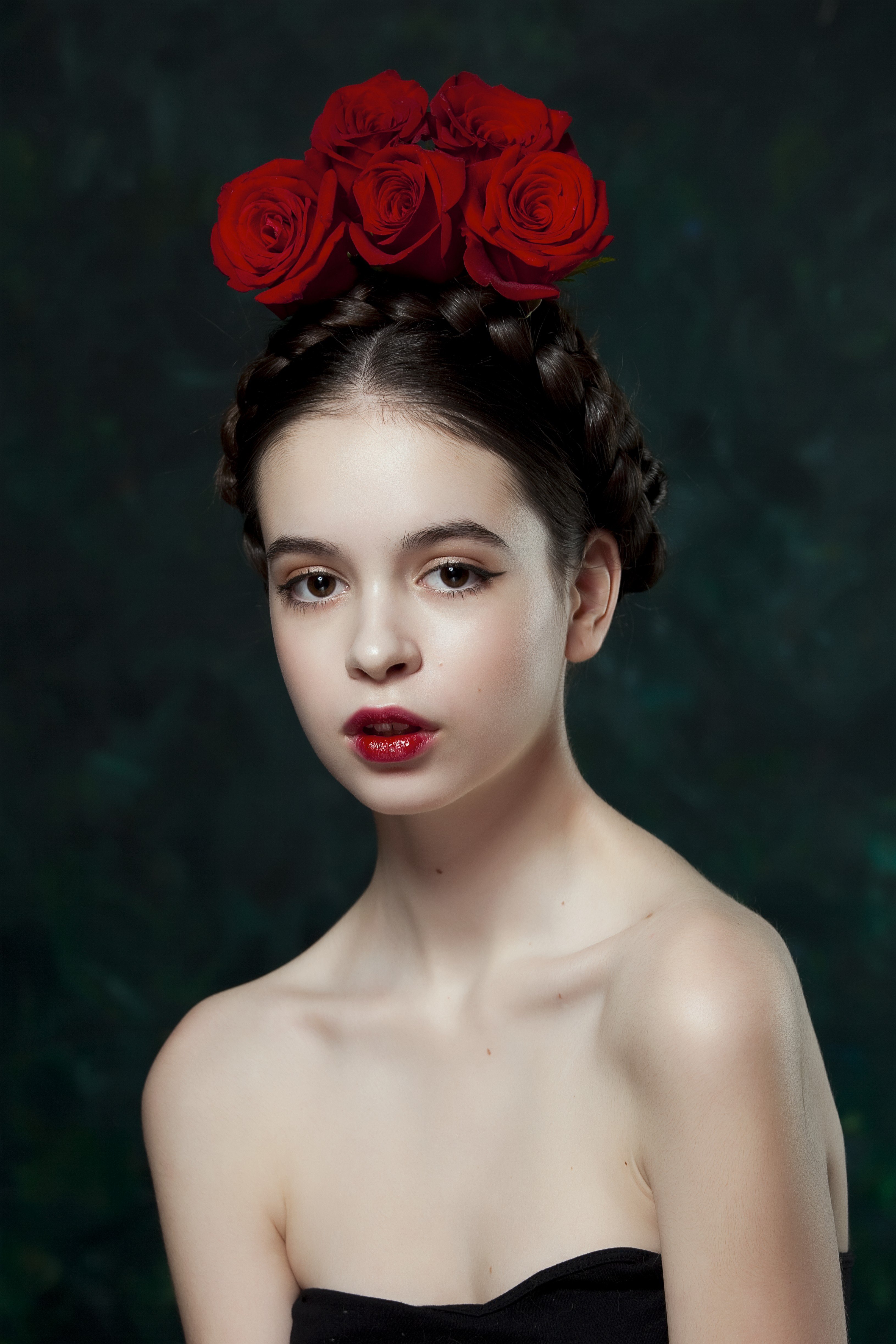 розы, инфанта, красное, губы, красные губы, Anna  Stoudenova