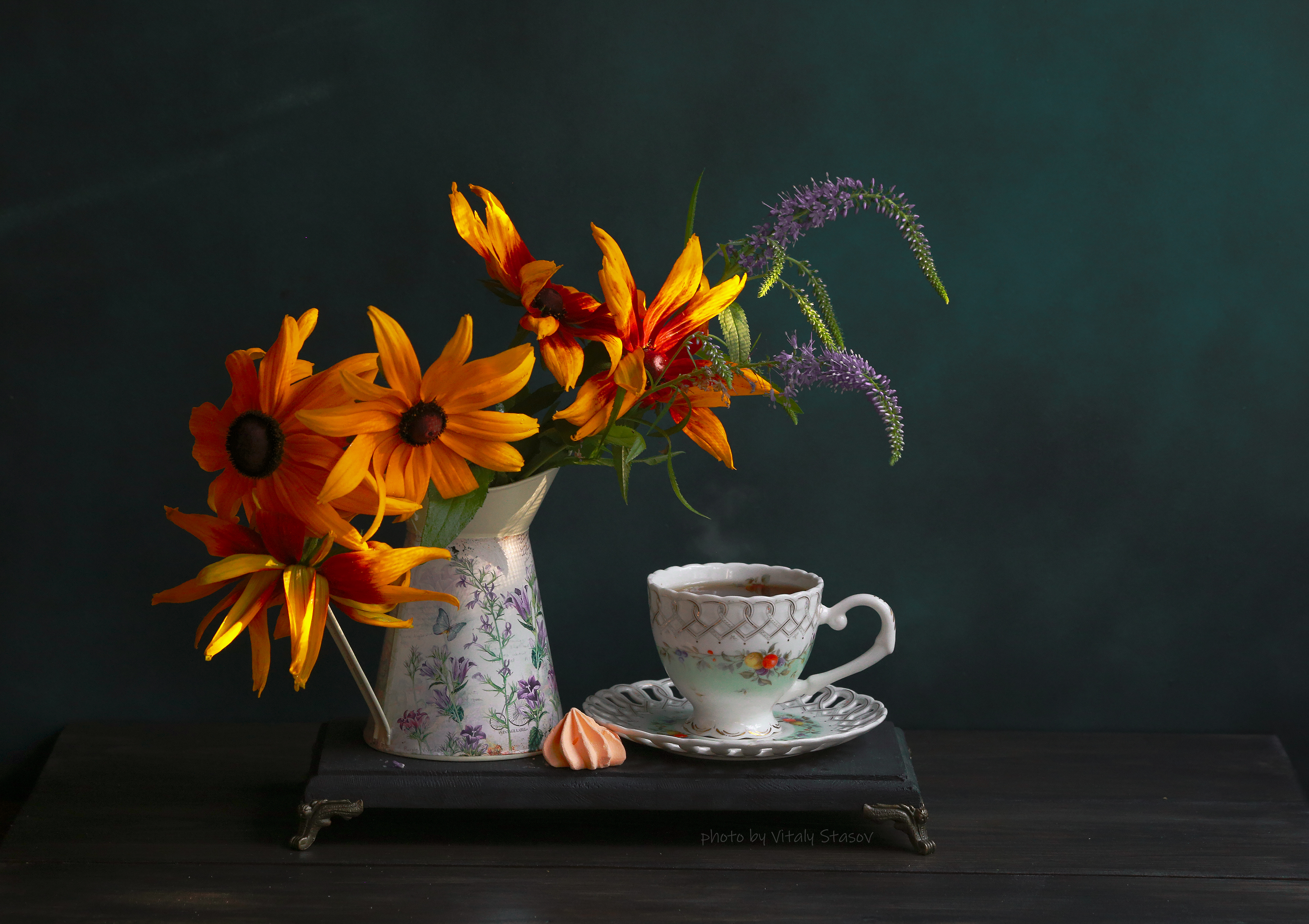 цветы, чай, чашка, натюрморт, напиток, аромат, вкусно, flowers, still life, drink, aroma, delicious, bouquet , flowers, Стасов Виталий