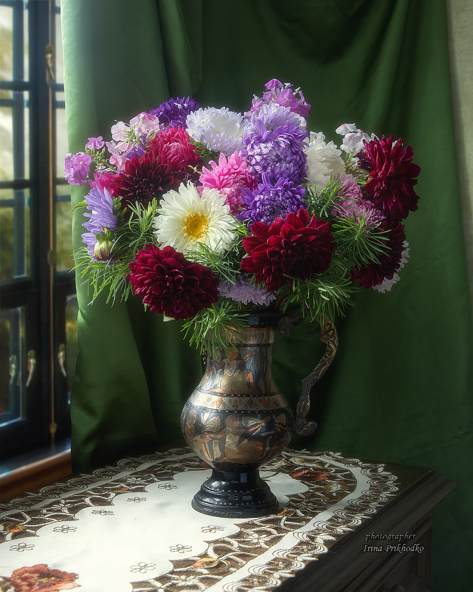 натюрморт, цветы, букеты, садовые цветы, Приходько Ирина