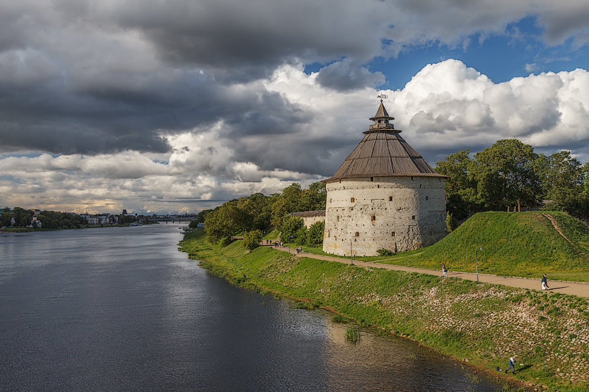 лето, небо, река, природа, Liliya Semenova