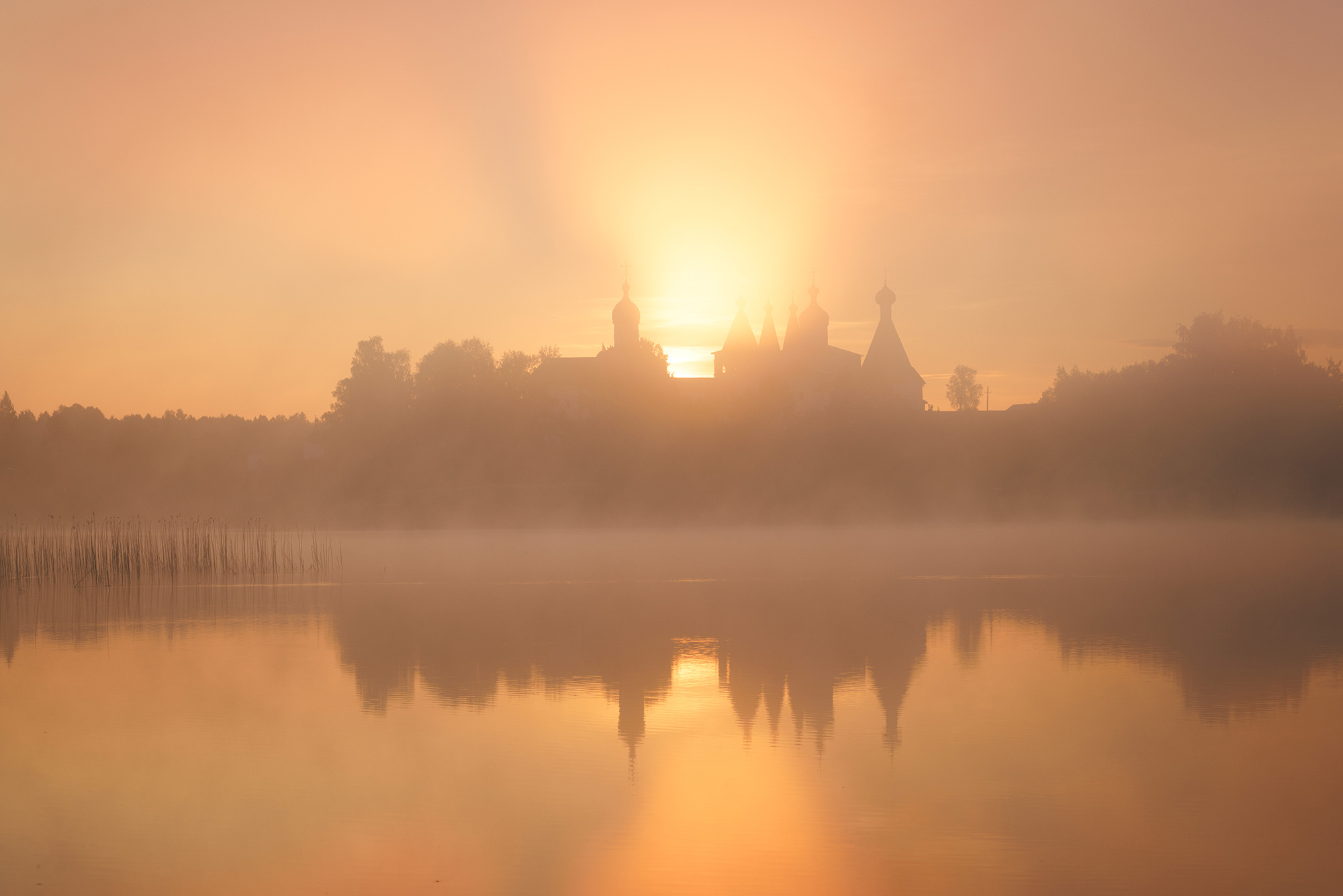 феропонтово, утро, рассвет, туман, Морозов Сергей