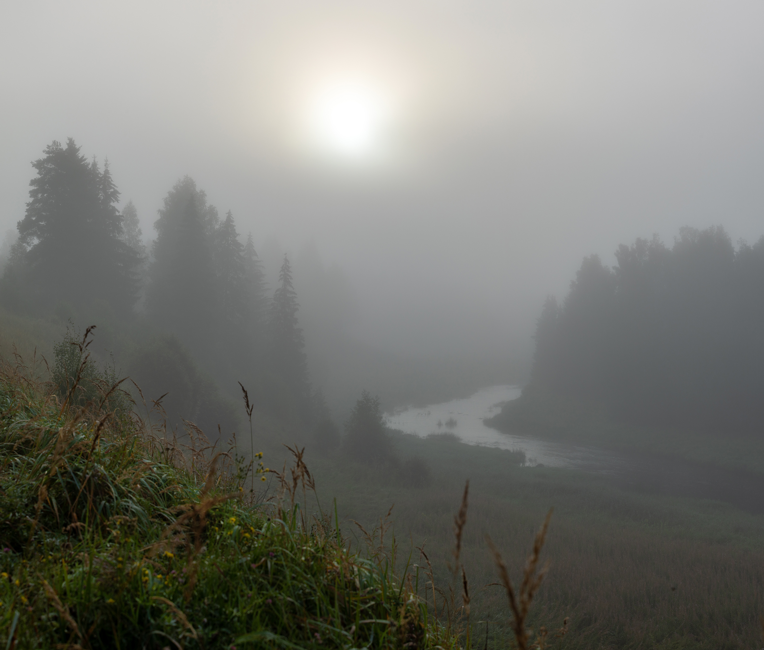 деревня,  русский север, рассвет, туман, природа, утро, Павел Ващенков