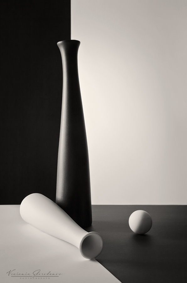 натюрморт, белое, чёрное, vensk, Скородумов Вениамин