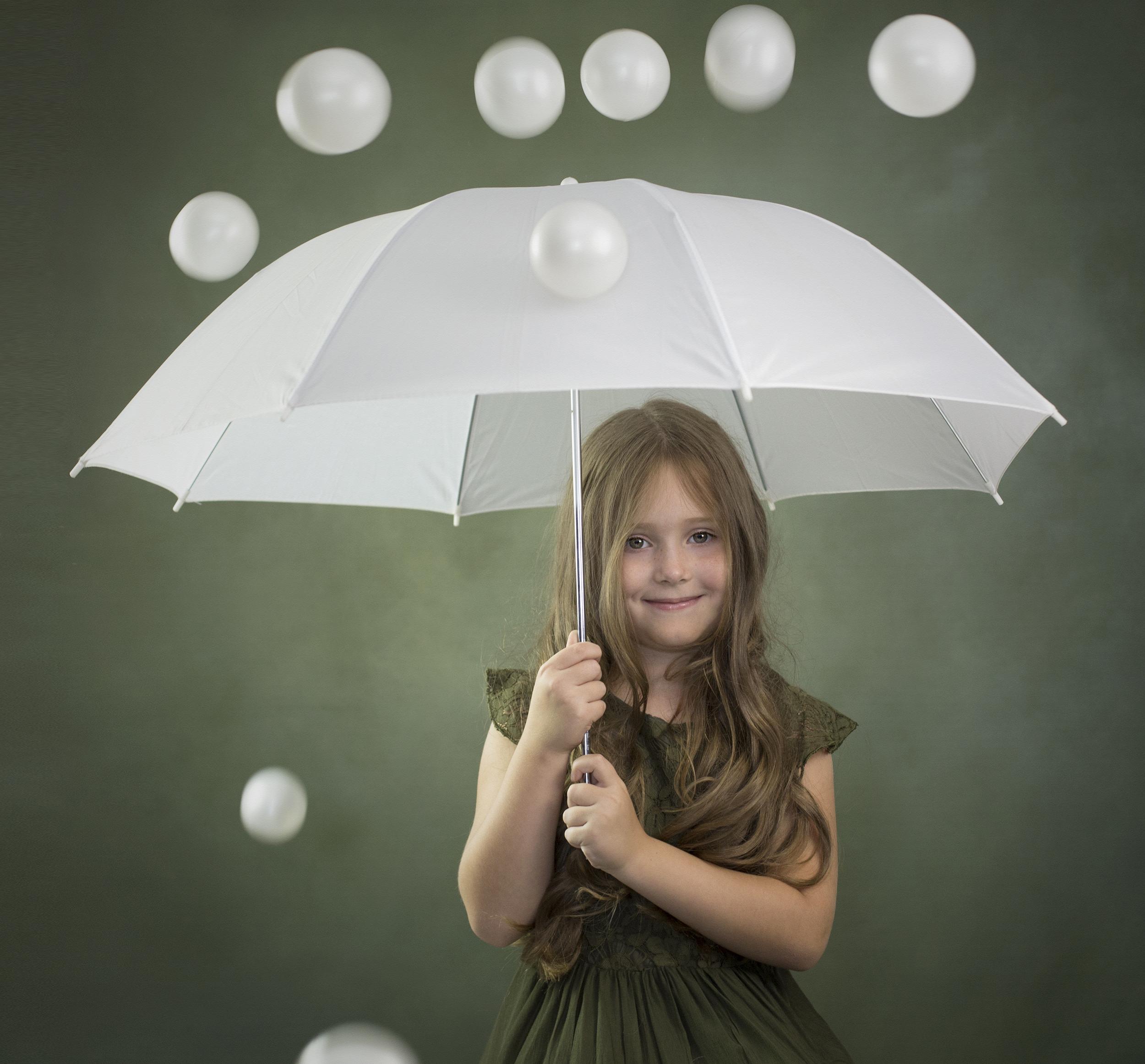 дети портрет девочка зонт, Алеева Римма