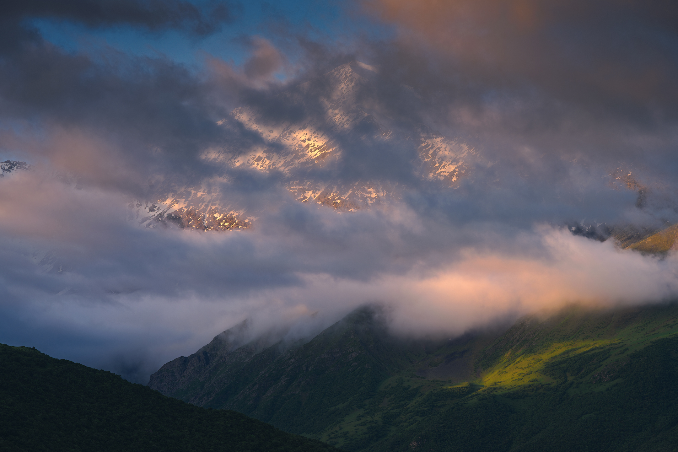 осетия, горы, рассвет, пейзаж, Виталий Левыкин