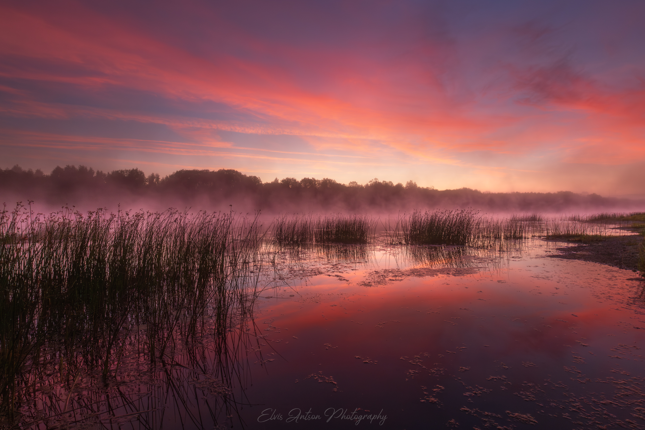 пейзаж, природа, рассвет, туман, унжа, кологрив, Antson Elvis