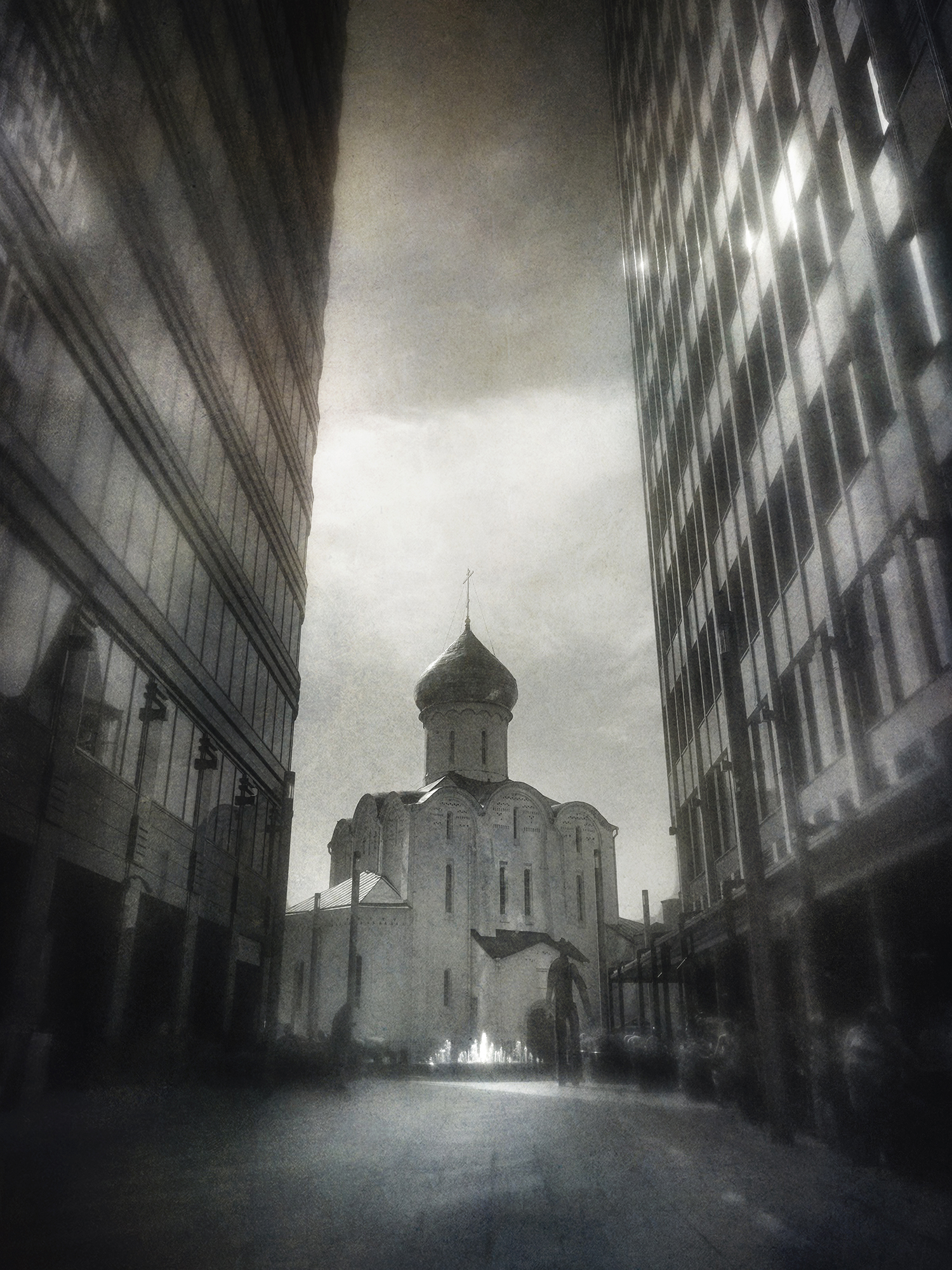 чб, город, архитектура, храм, эклектика, Сергей Кот