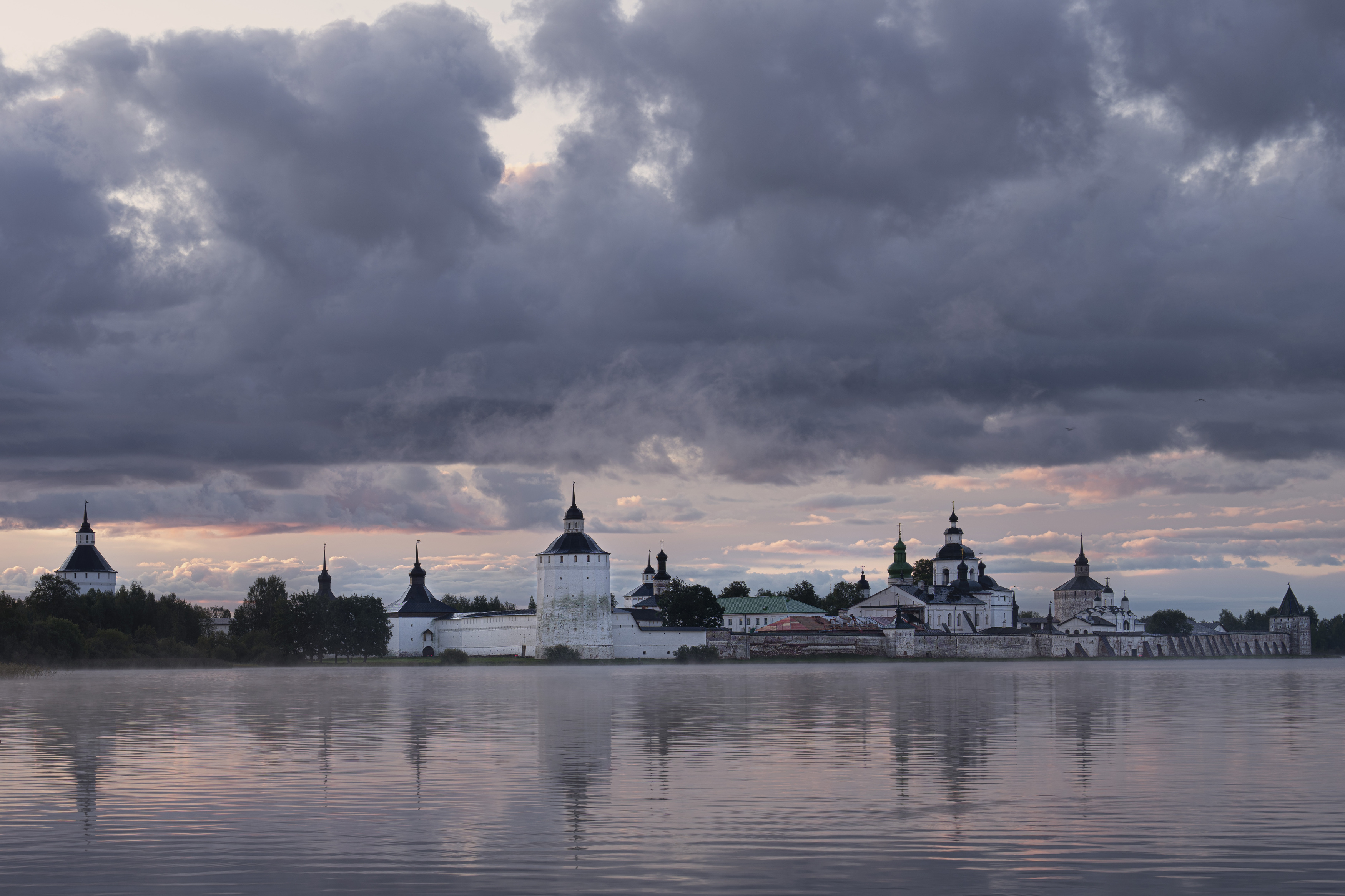 сиверское озеро, кириллов, кирилло-белозерский монастырь, утро, рассвет, монастырь, утро, вологодская область, вологда, Дейнекина Галина
