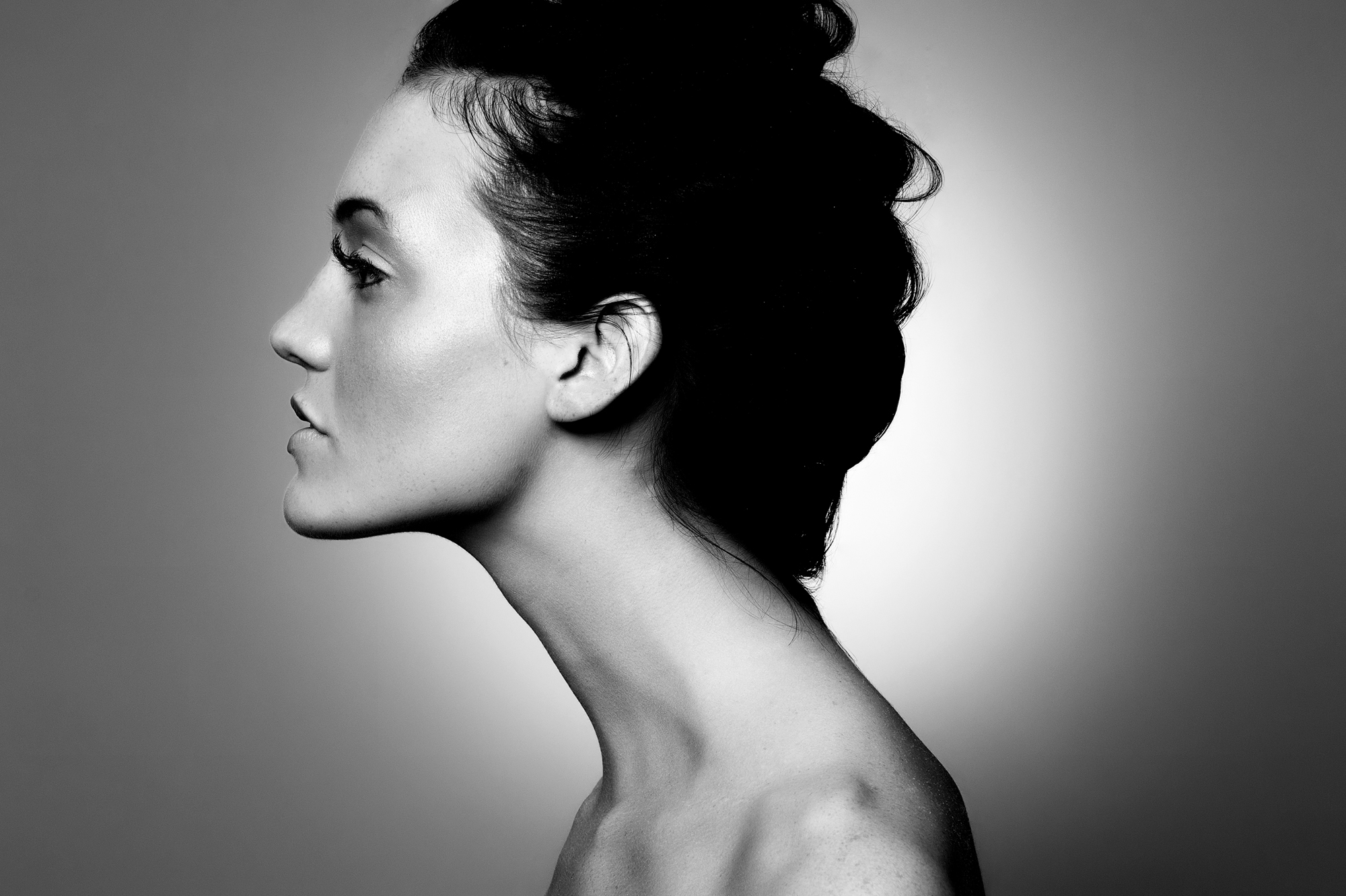 portrait, beauty, studio, monochrome, model, Fast Photography