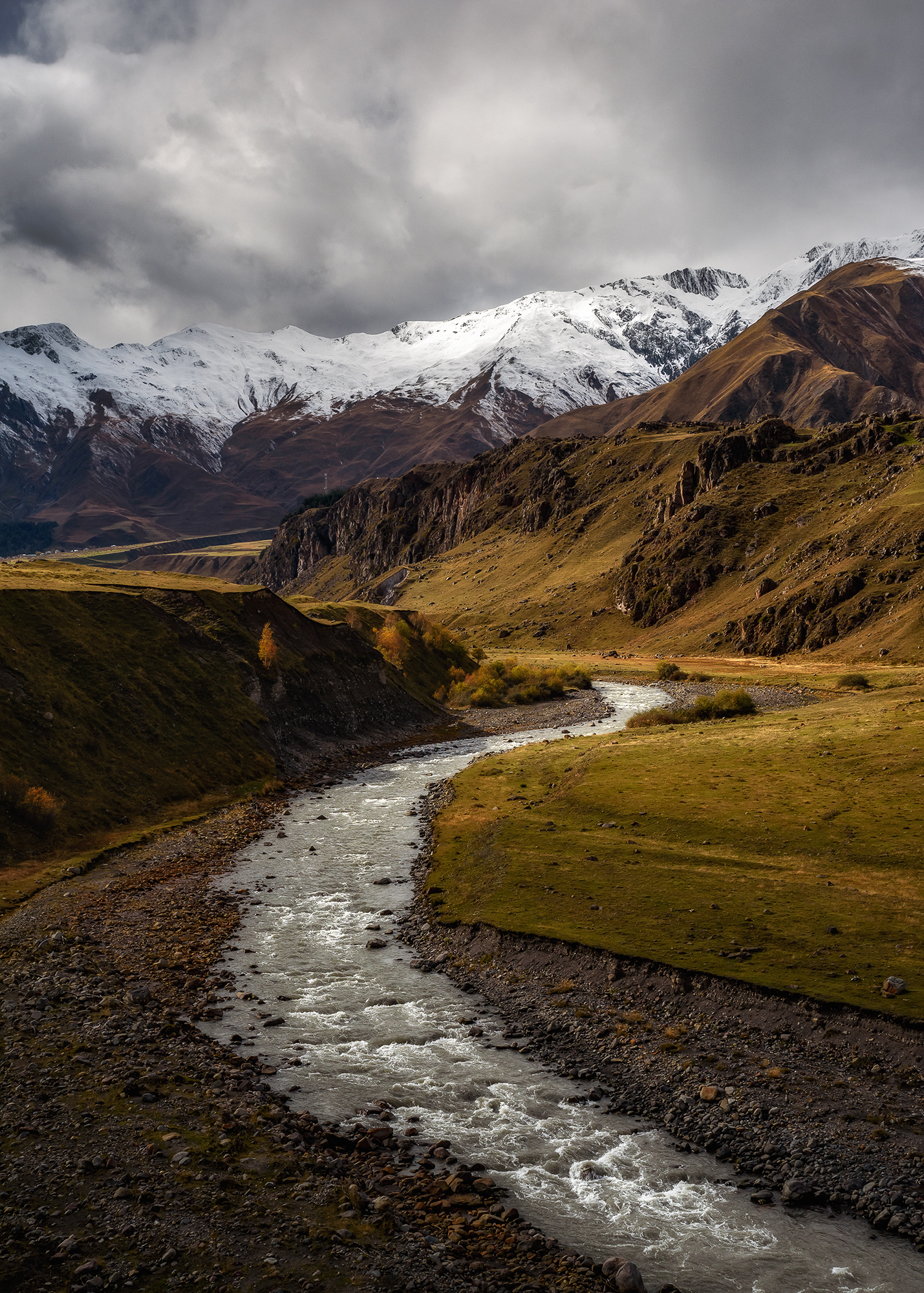 кавказ, горы, грузия, georgia, горный пейзаж, ущелье, осень в горах, горная река, Zakharov Armen
