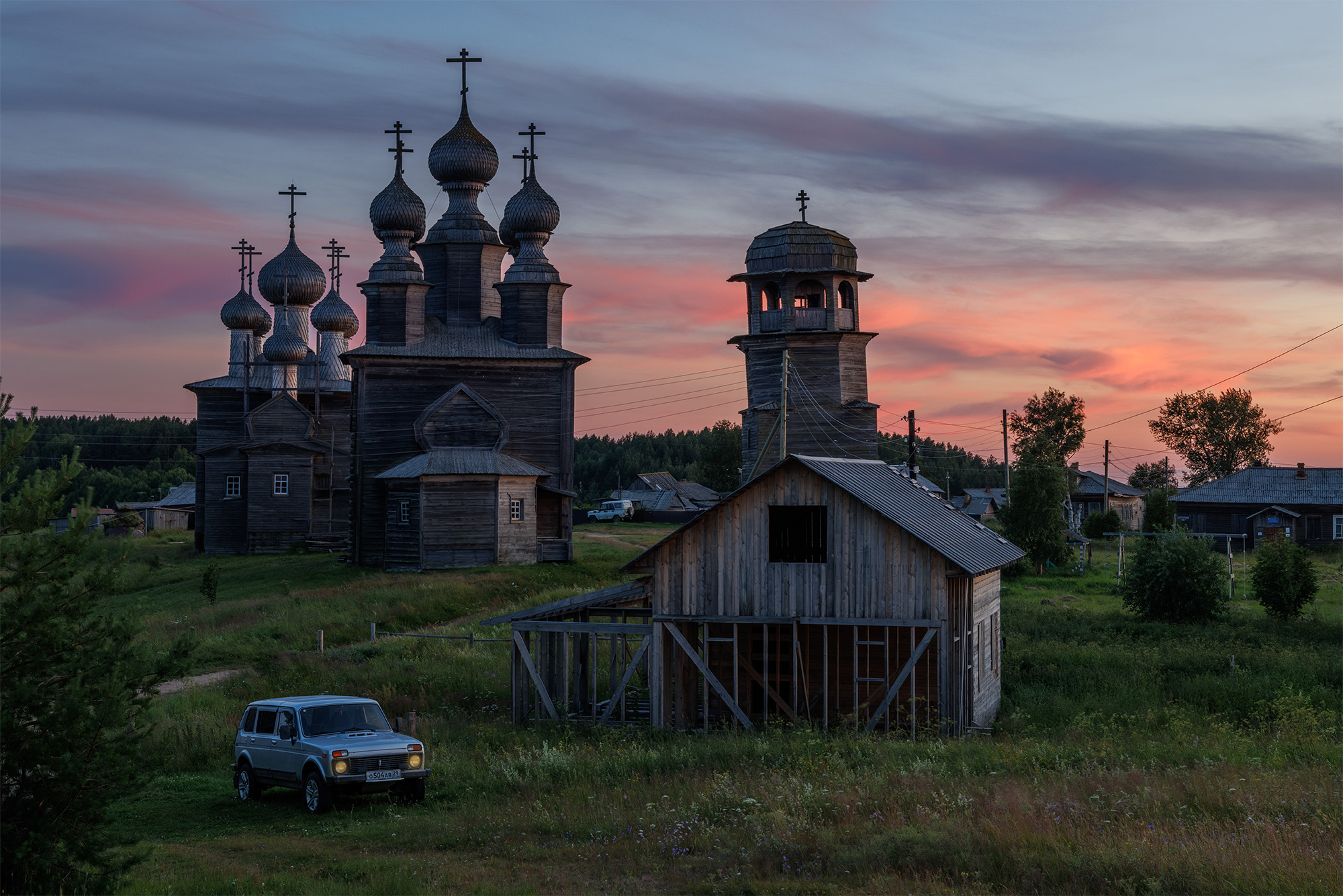 варзогоры, закат, север, Морозов Сергей