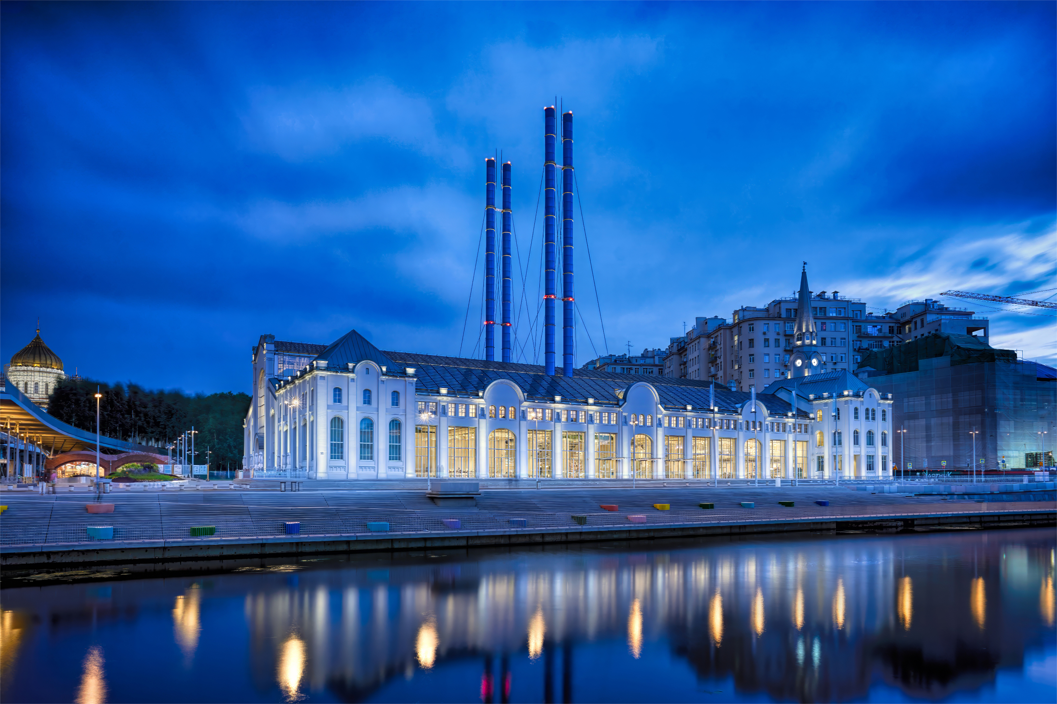 город, москва, река, архитектура, небо, подсветка, Mikhail Kudryavtsev