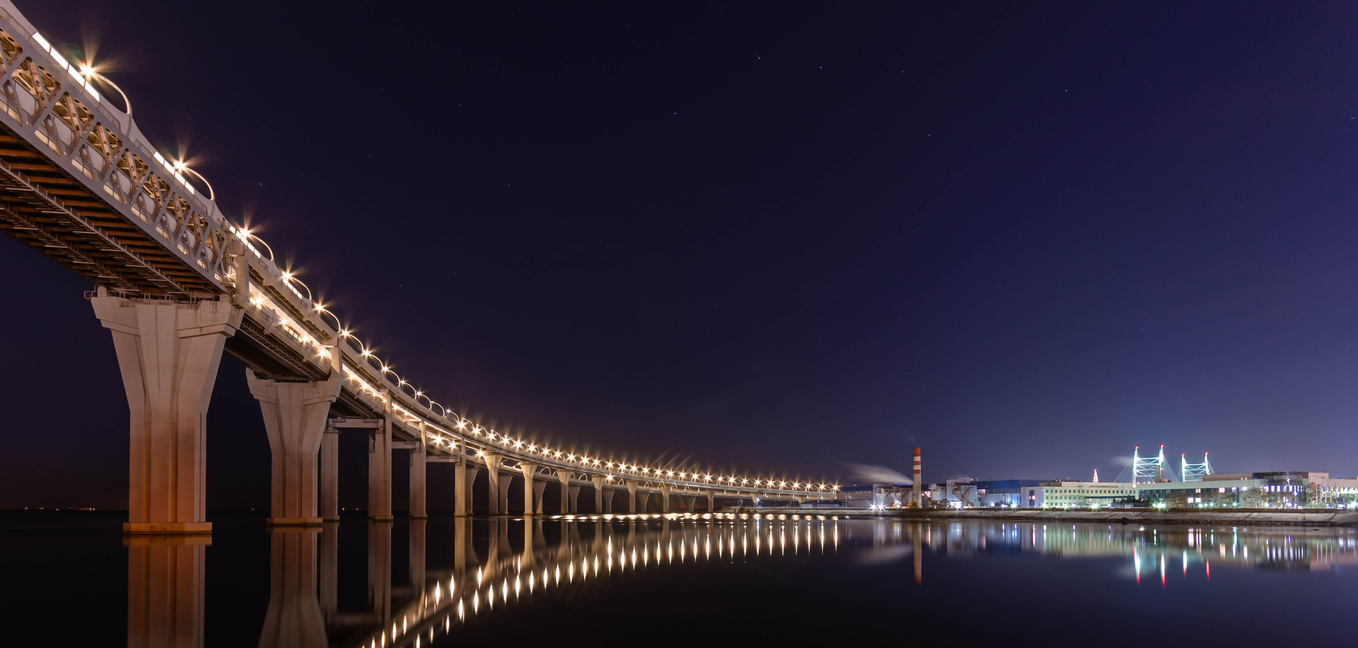 санкт-петербург, спб, питер, петербург, мост, ночь, город, небо, залив, огни, ночной город, зсд, bridge, lights, night, city, sky, bay, night city, канонерский остров, канонерка, Alexey S