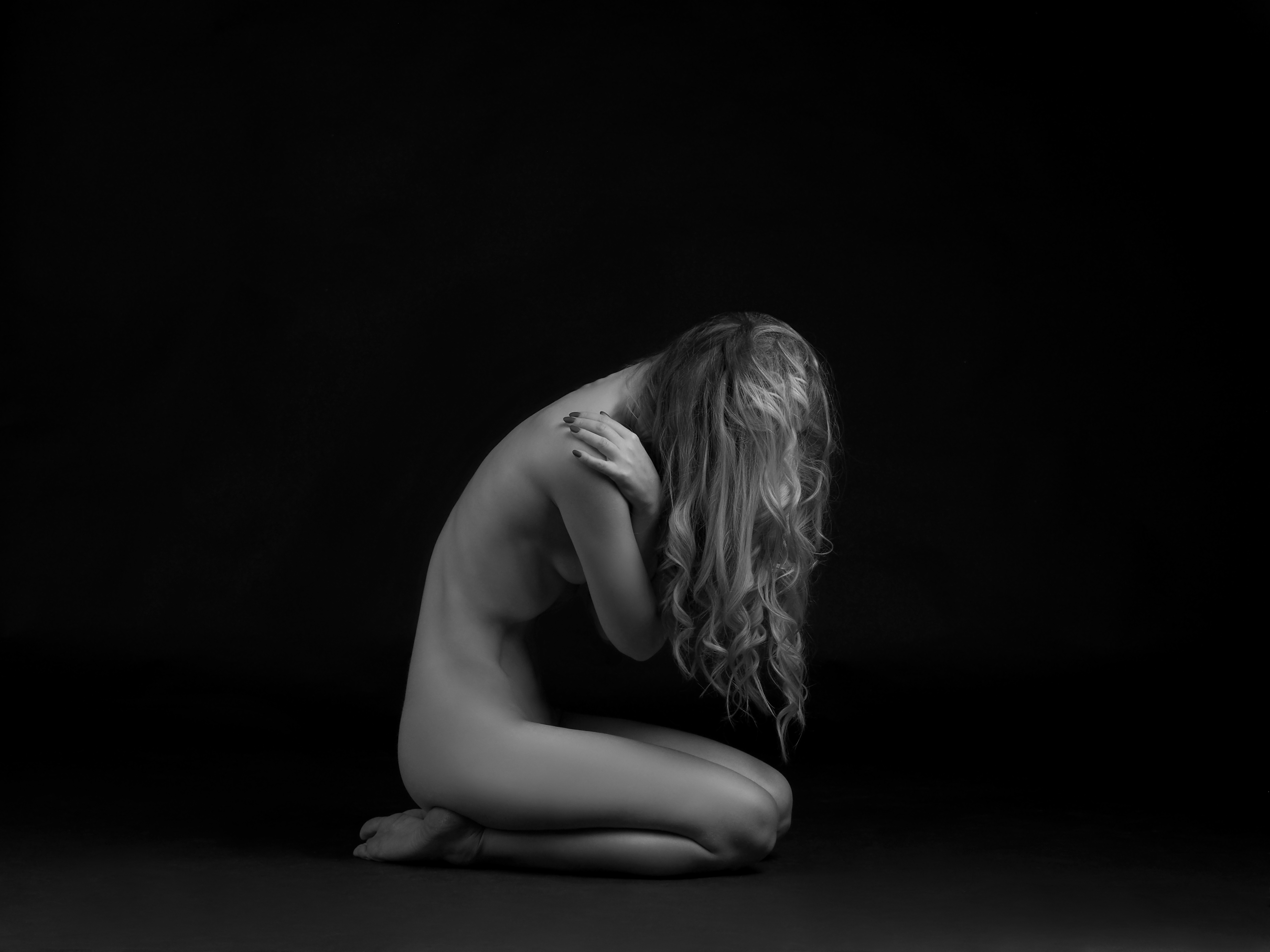 Девушка, ню, обнажённая, ч/б, инкогнито, пластика тела, прекрасная, изящная, Вязовцев Андрей