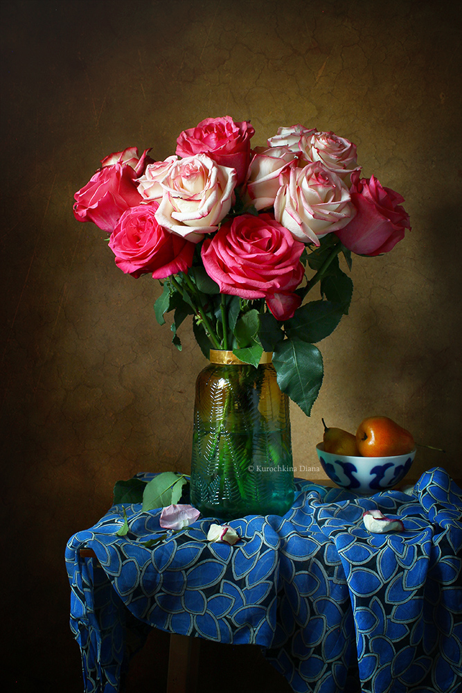 натюрморт, цветы, розы, Курочкина Диана