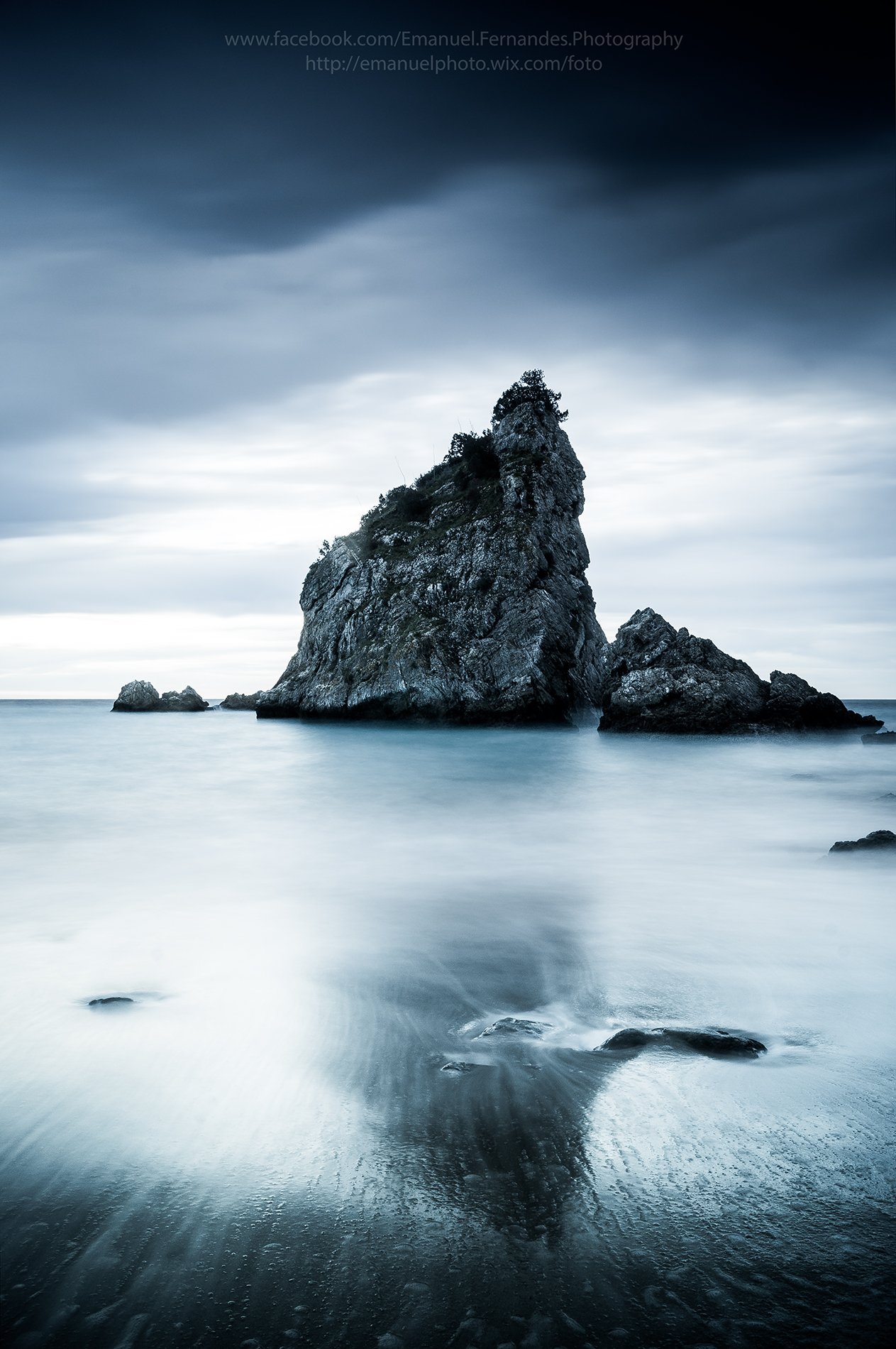 blue,rocks,clouds,long,beach,, Emanuel Fernandes