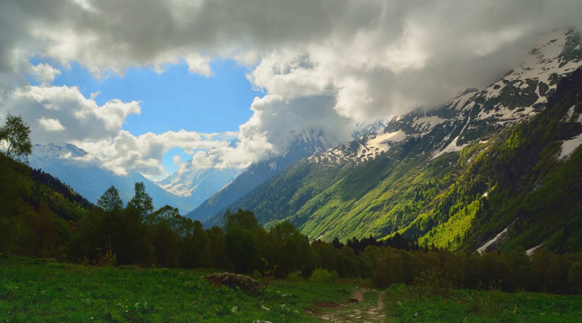 горы лето кавказ утро, Александр Жарников