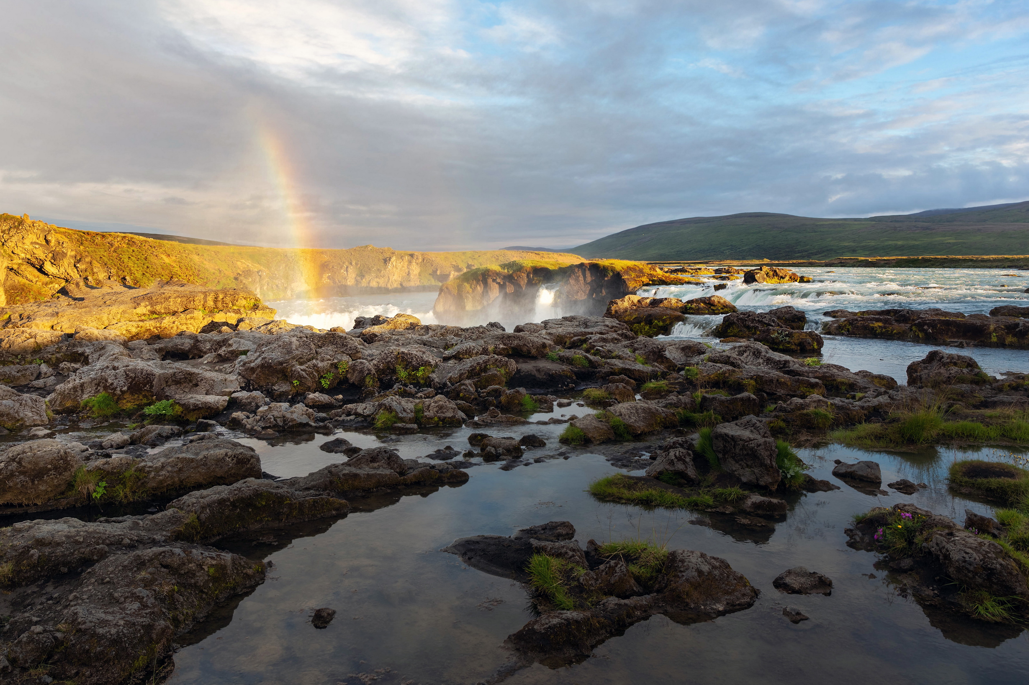 rainbaw, river, iceland, исландия, Mikhail Konarev