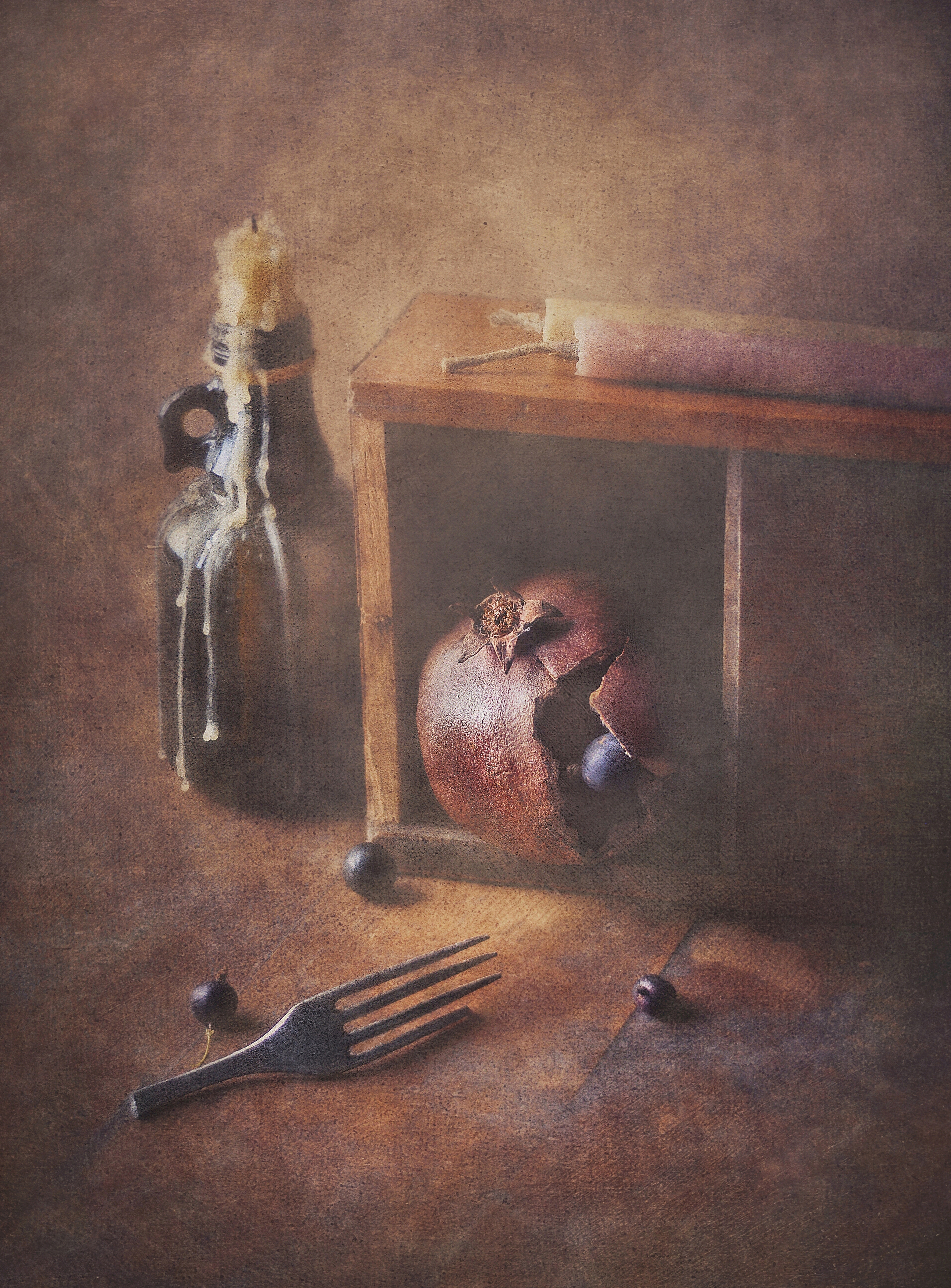 натюрморт, гранат, still life, Буглак Инна