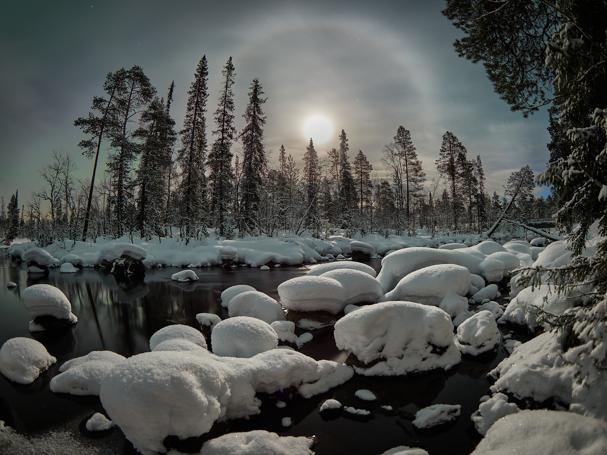 кольский, ночь, луна, Михаил