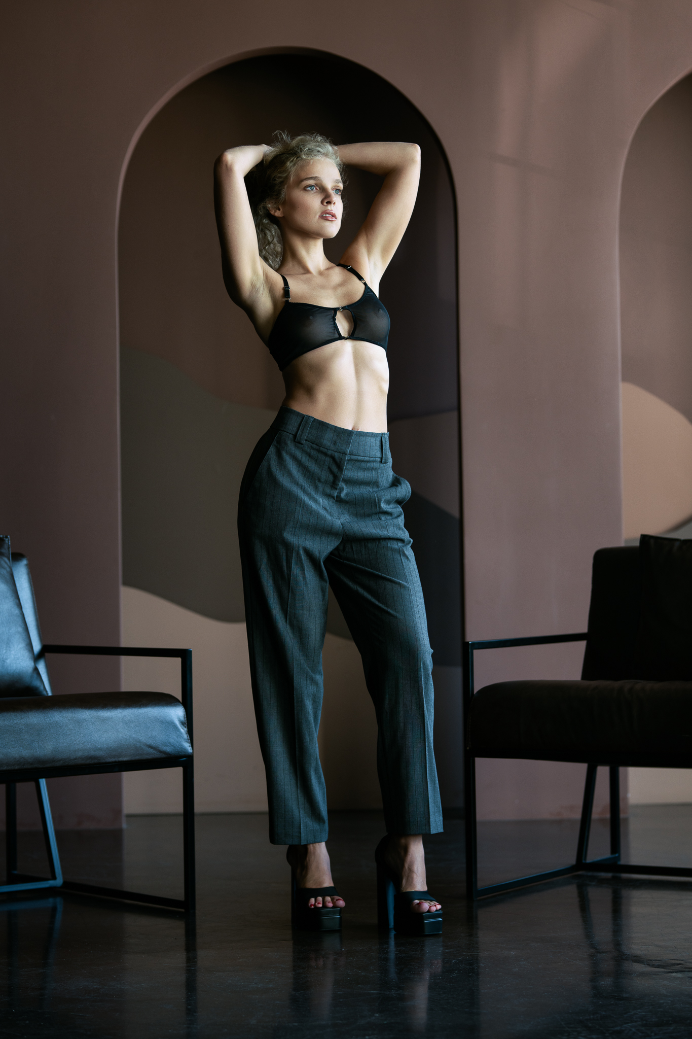 portrait, fashion, architecture, arches, geometric, confident, pose, model, contemporary, style, lighting, composition, photography, interior, modern, classic, elegant, structured, atmospheric, editorial, sophisticated, lines, symmetry, minimalist, urban,, Erik Rozman