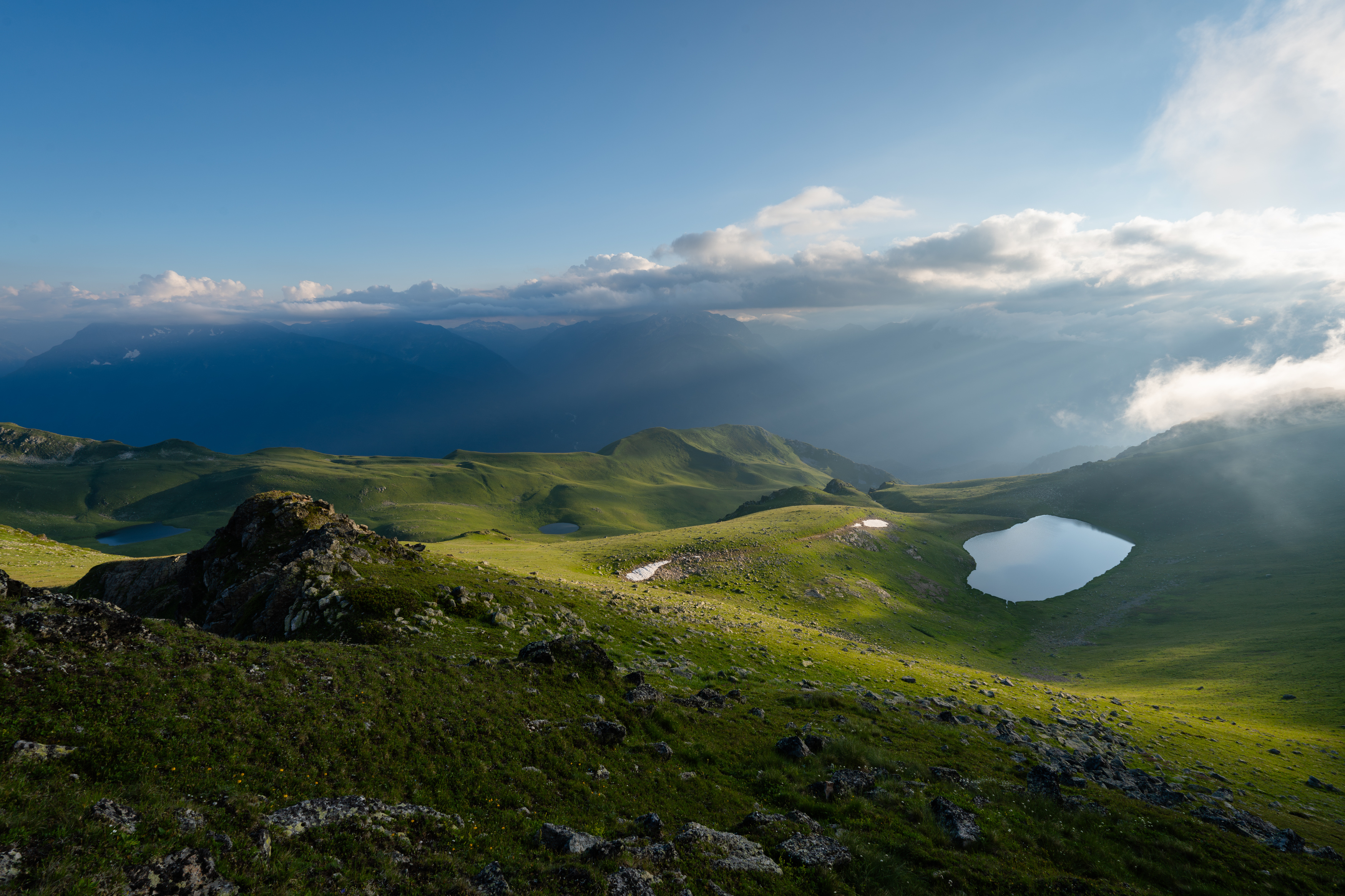карачаево черкесия, кчр, горы, архыз, озеро, вечер, абиширо ахуба, озеро, Шишкалов Константин