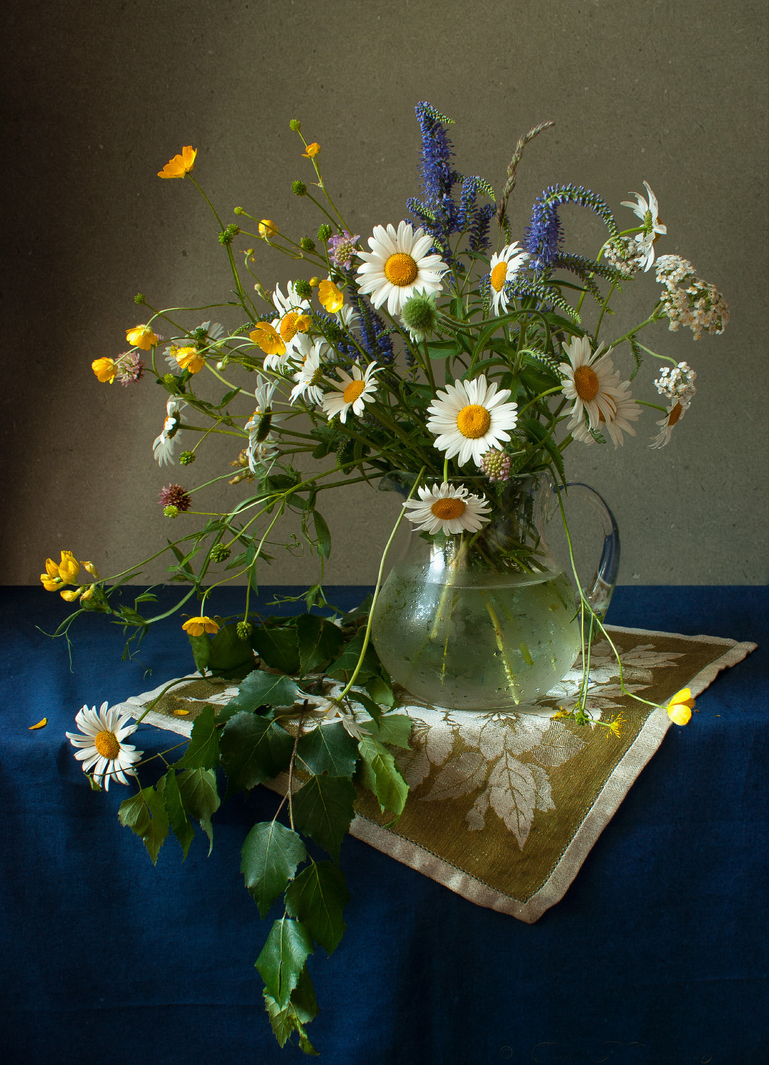 букет, ромашки, лето, Елена Колеснева