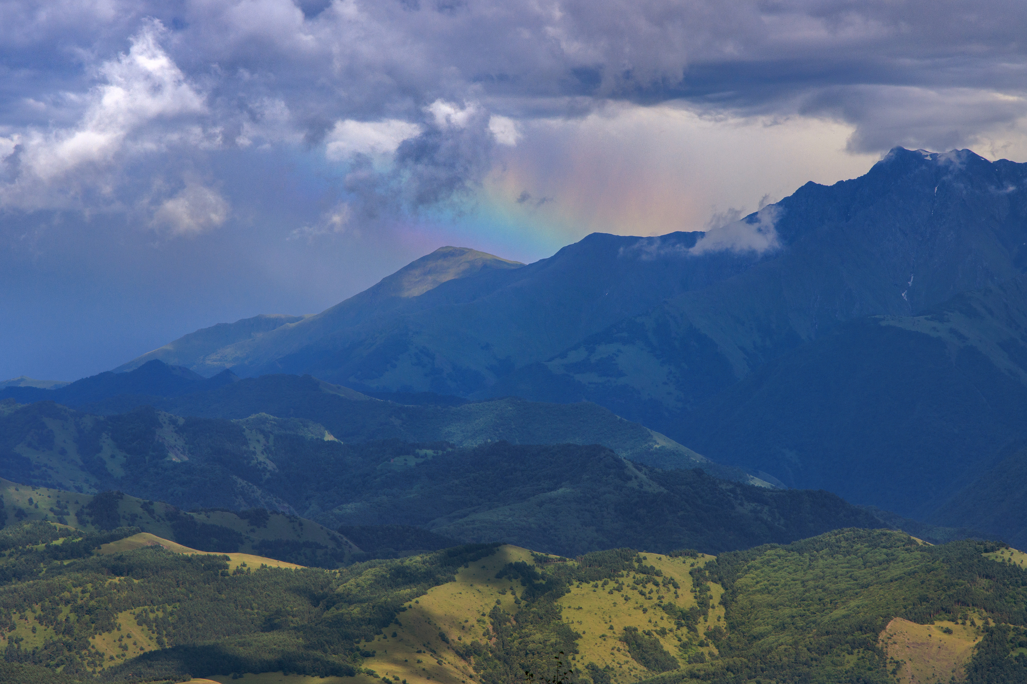 горы облака радуга тень свет, Светлана Холодняк