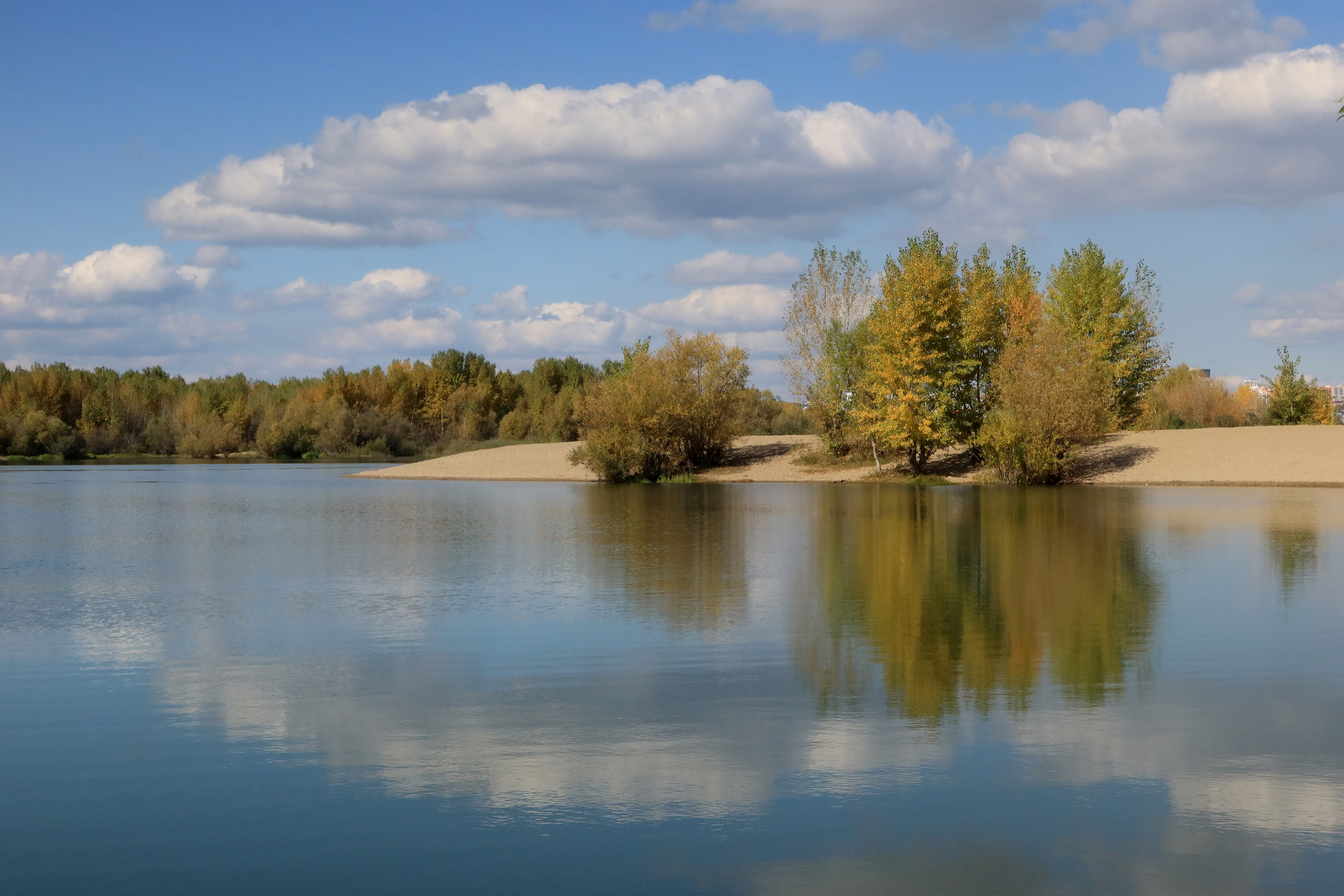 осень,небо,облака,деревья,отражение, Козлова Галина