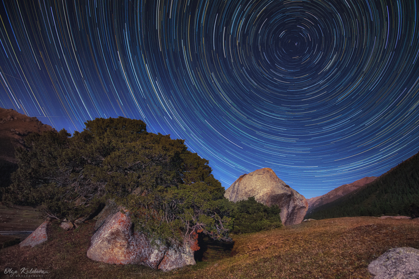 горы тургень-аксуу ночь звездные треки, Ольга Кулакова