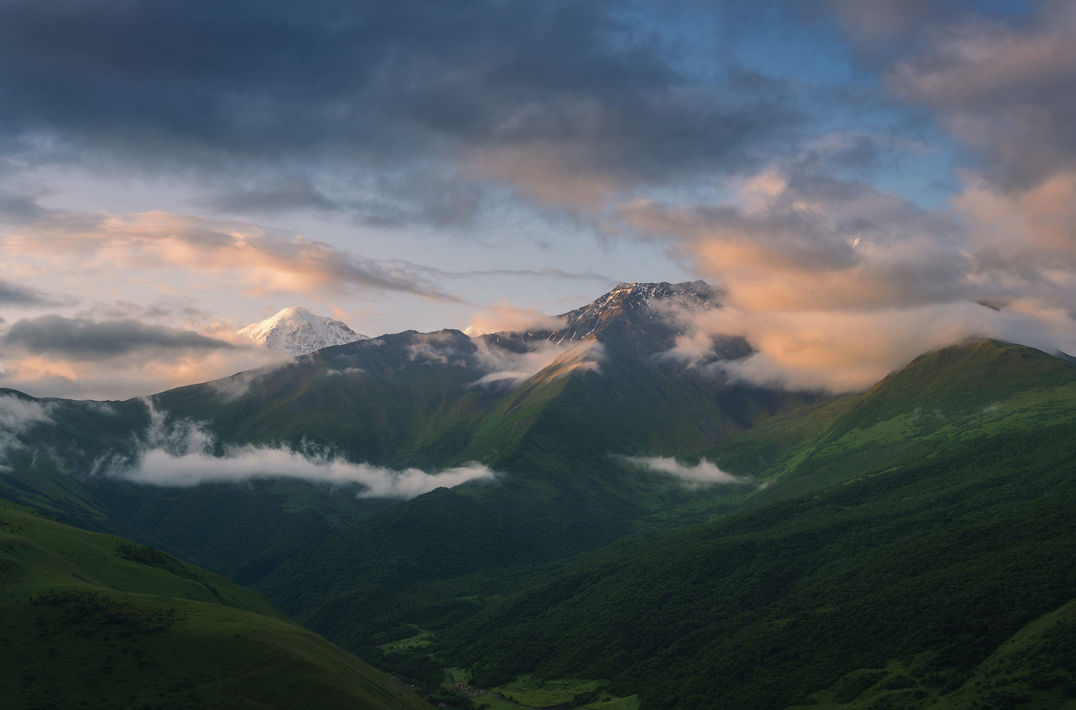 осетия, горы, рассвет, пейзаж, Виталий Левыкин