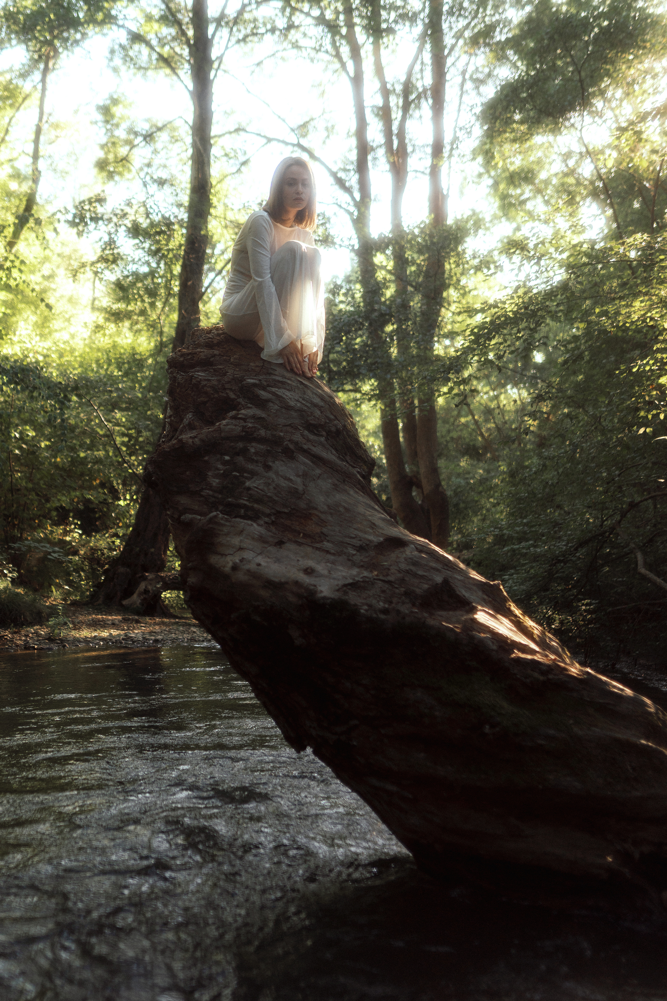 портрет, девушка, лето, лес, вода, Александр Кислов