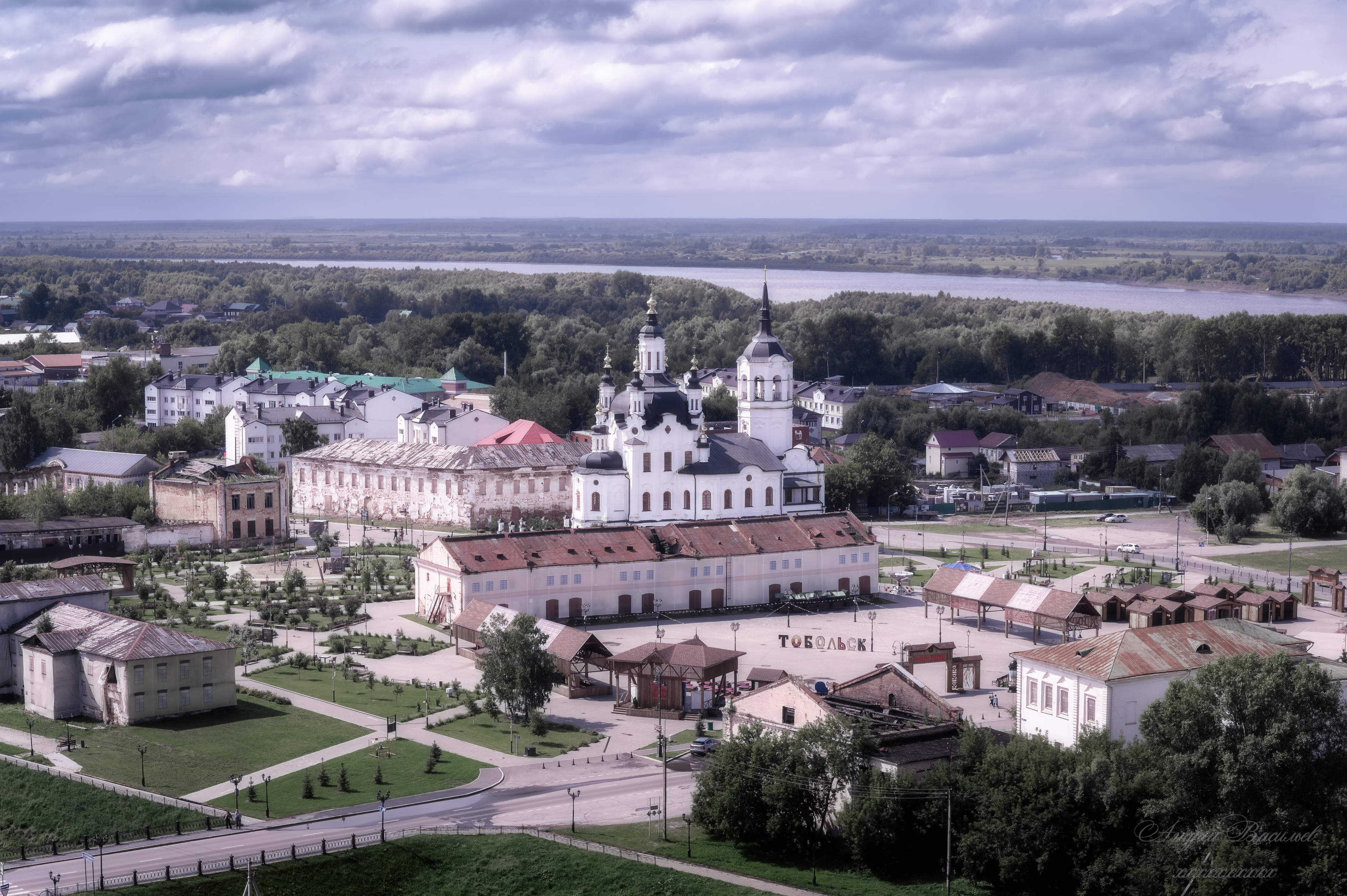 городской пейзаж, архитектура, соборы, Тобольск, Васильев Андрей