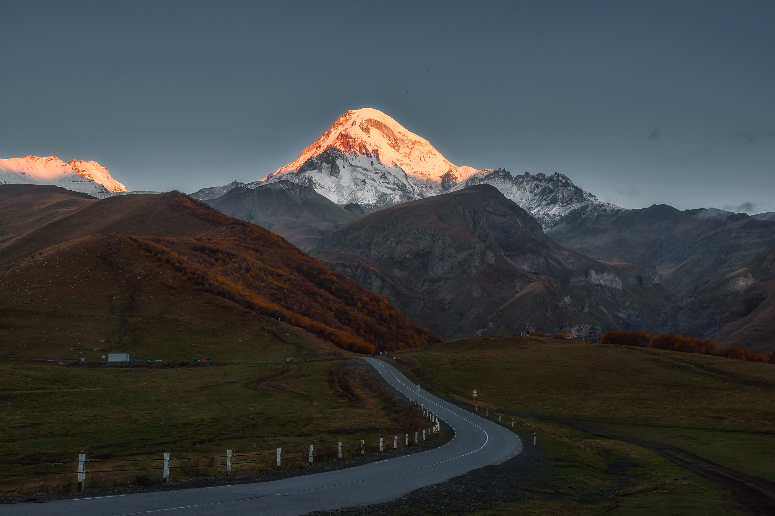 кавказ, горы, грузия, georgia, гора, казбек, рассвет в горах, горы на рассвете, mountains, Zakharov Armen