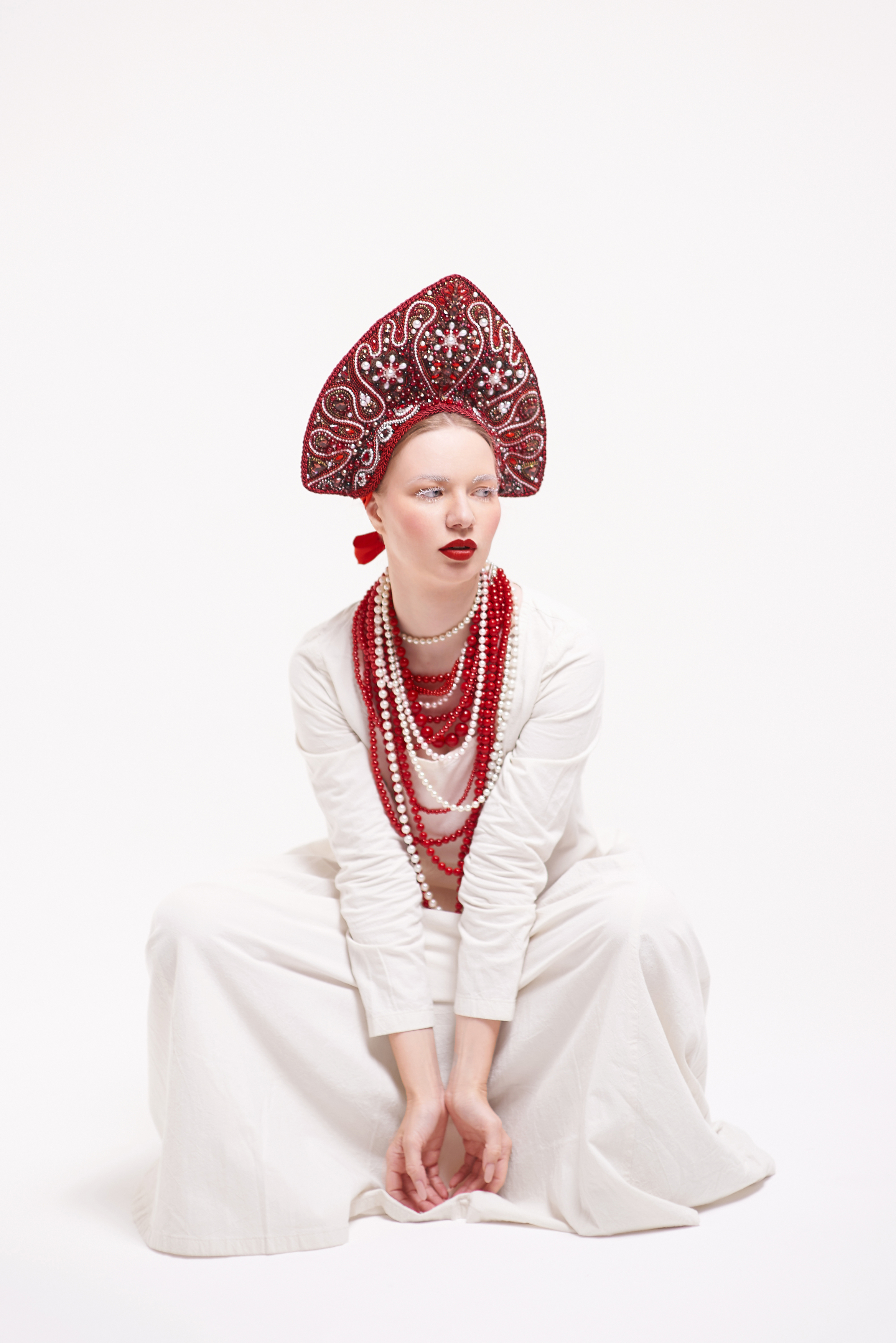 женский портрет, фотосессия в русском стиле, сказка, царевна, кокошник, Федоренко Мария