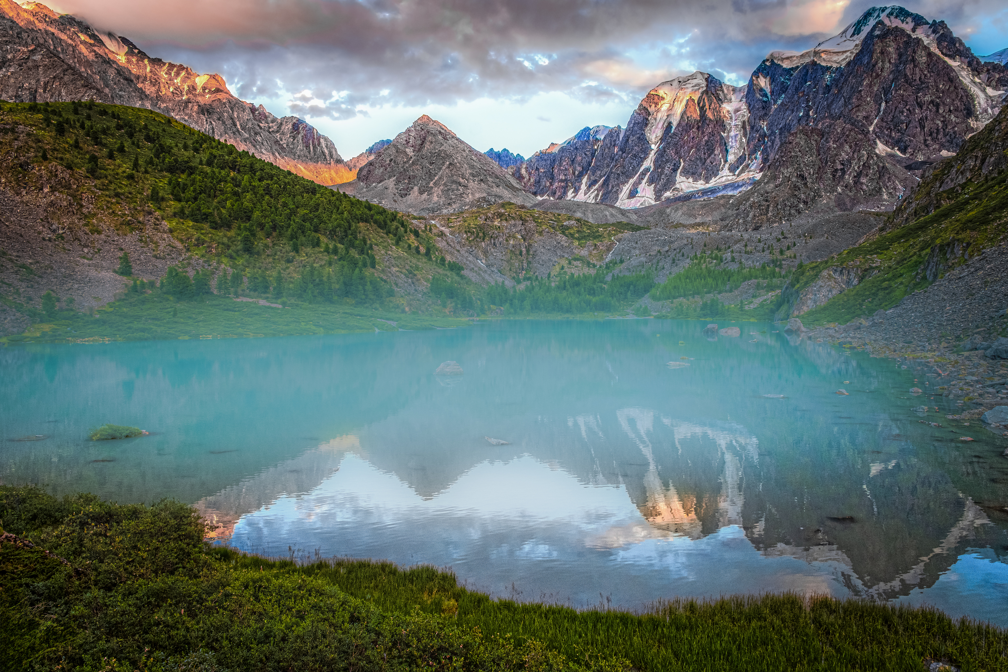 шавло верхнее, алтай, озеро, горы, утро, Усанин Максим