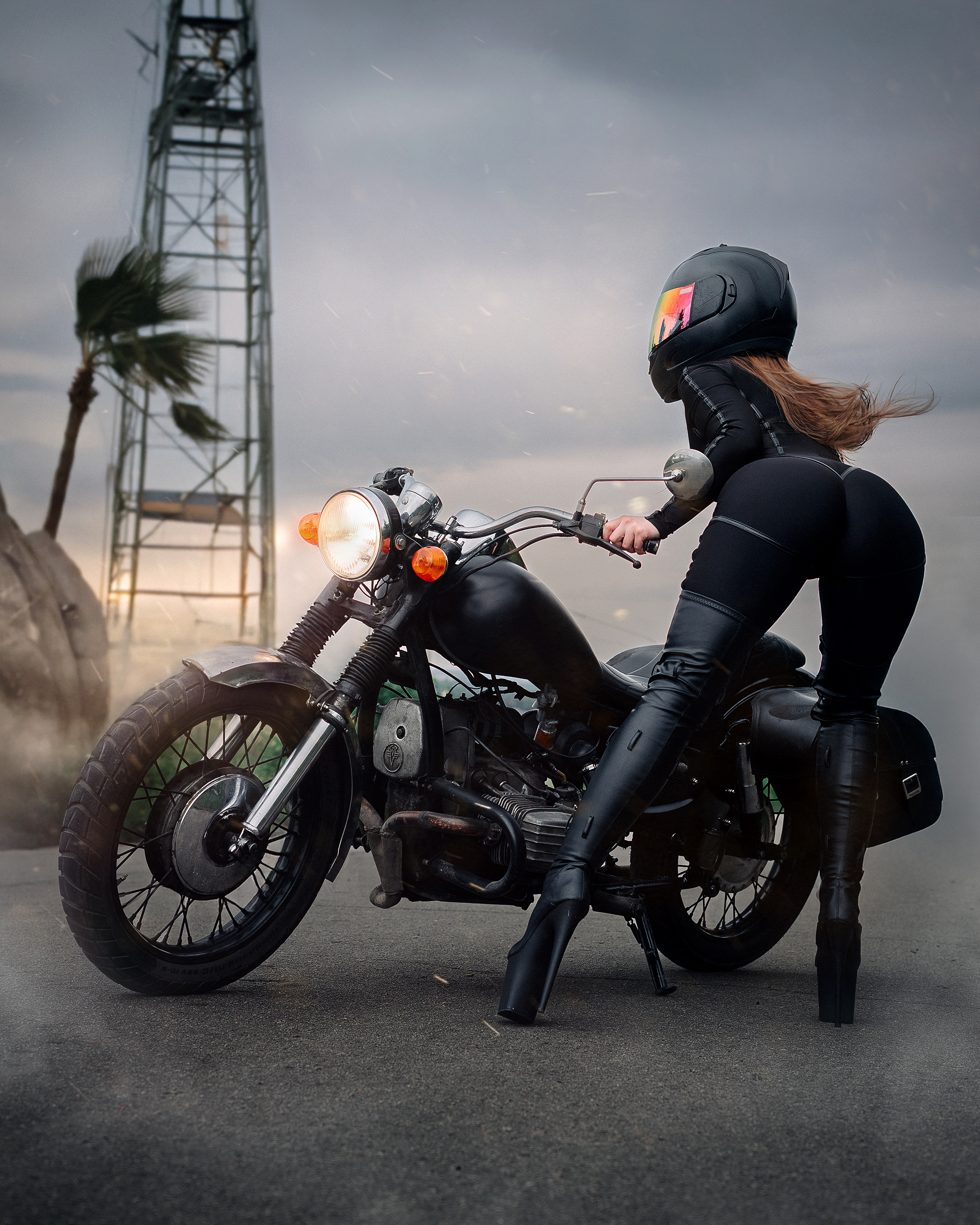 girl, bike, sexy girl on bike, мт днепр, кастом, Артемьев Алексей