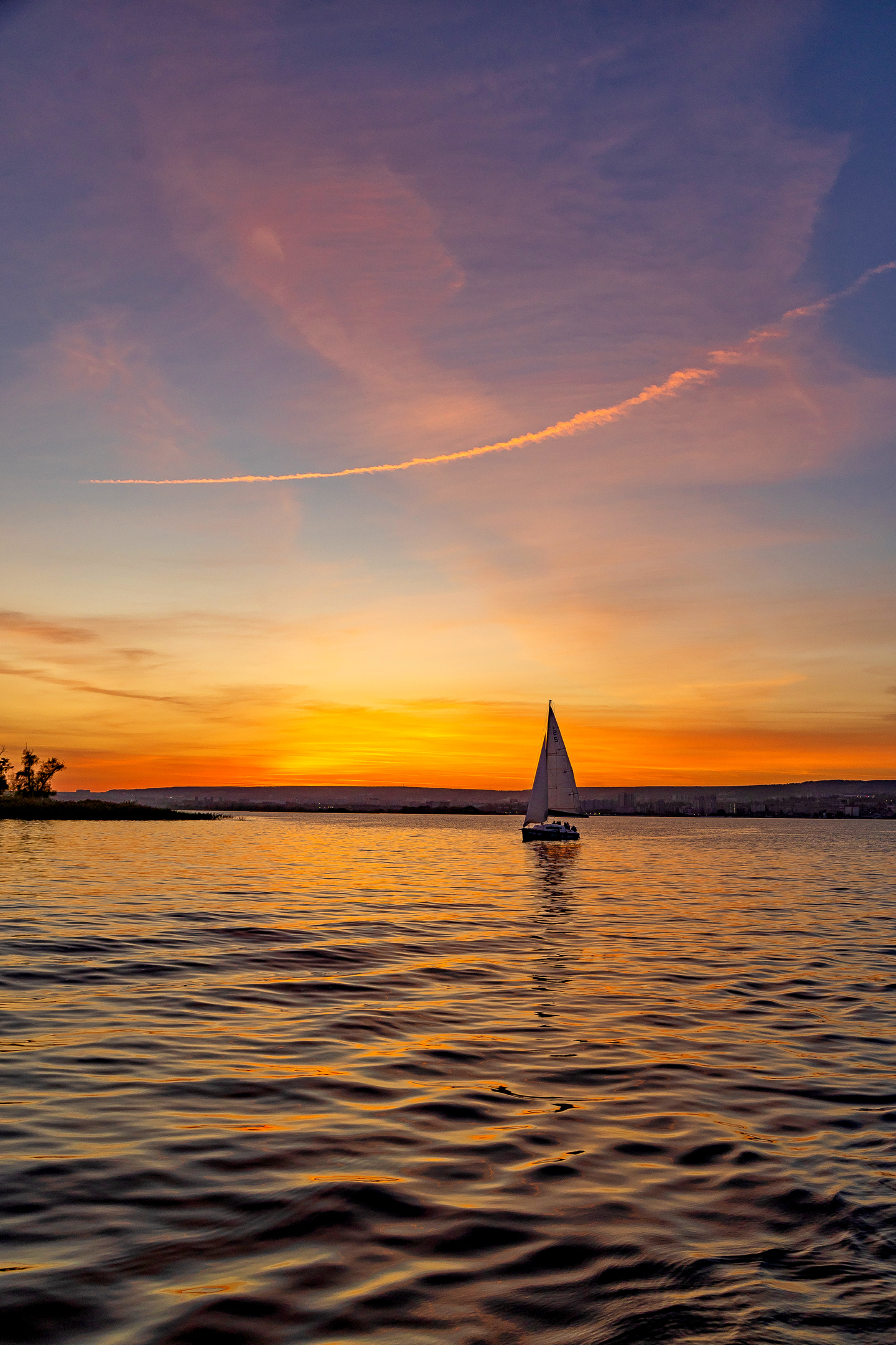 волга, закат, саратов, яхта, вода, Подосинников Максим